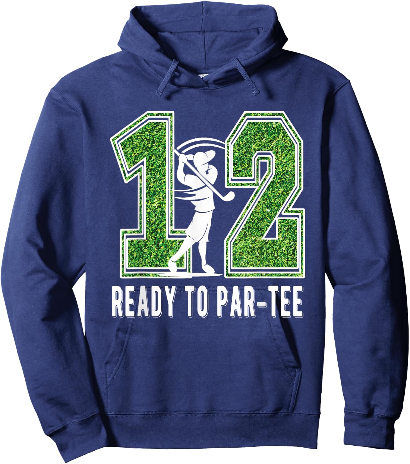 12th Birthday Golfer Boy Twelve Year Old Golf Player Hoodie - Hoodie | Navy