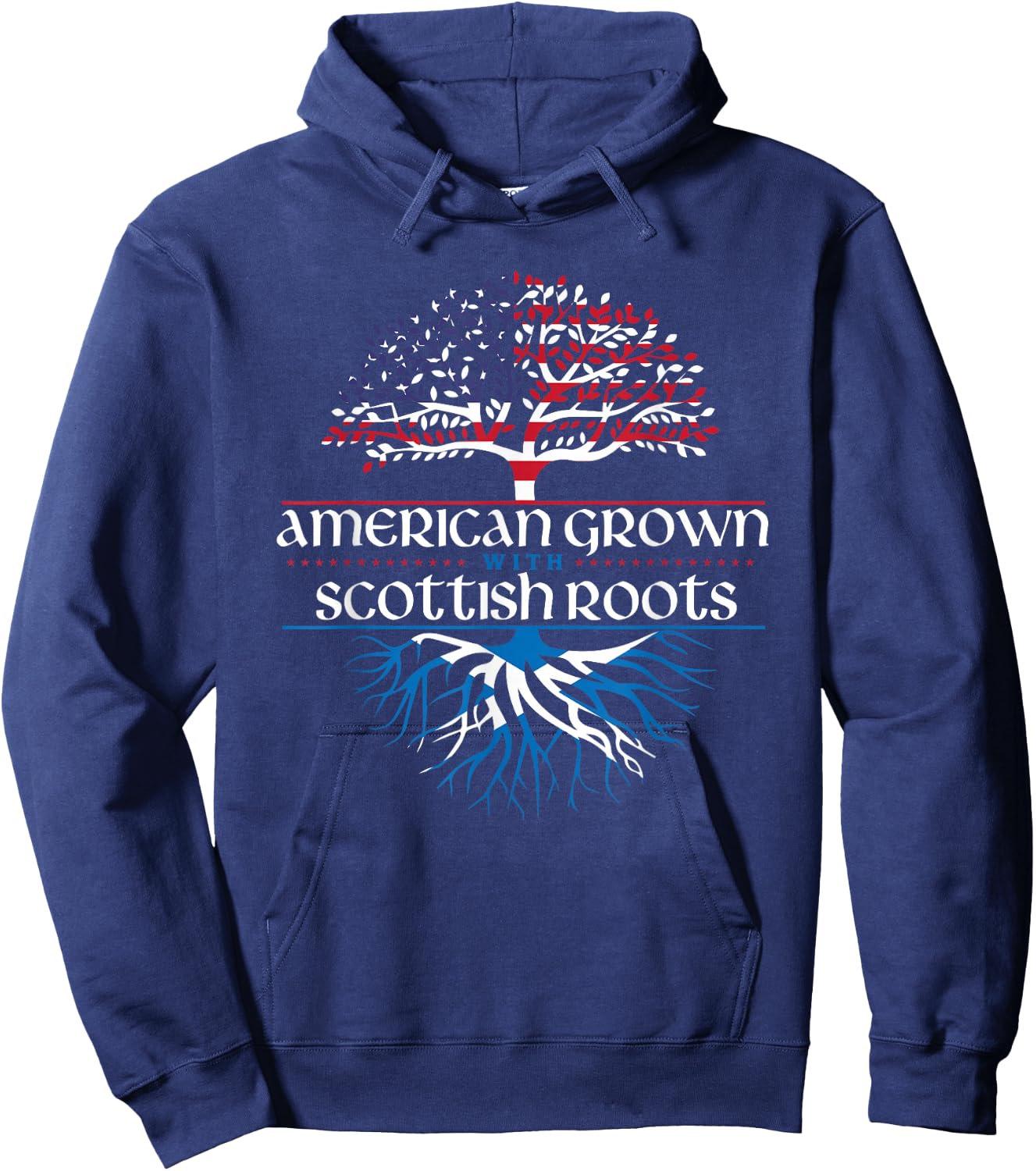 American Grown with Scottish Roots - Scotland Pride Heritage Hoodie - Hoodie | Navy