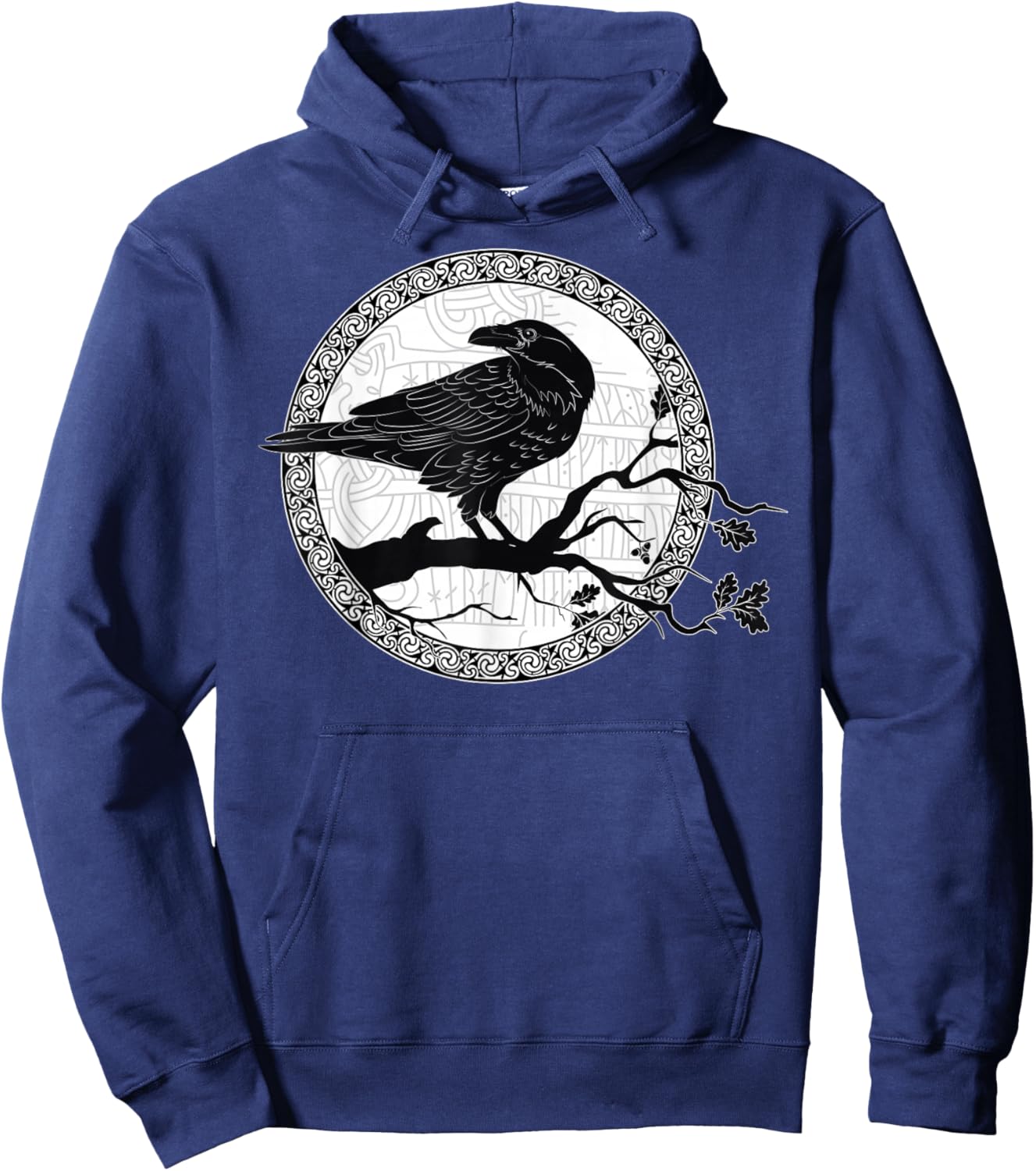 Celtic Raven Viking Wisdom Tattoo Art Small Hoodie - Hoodie | Navy