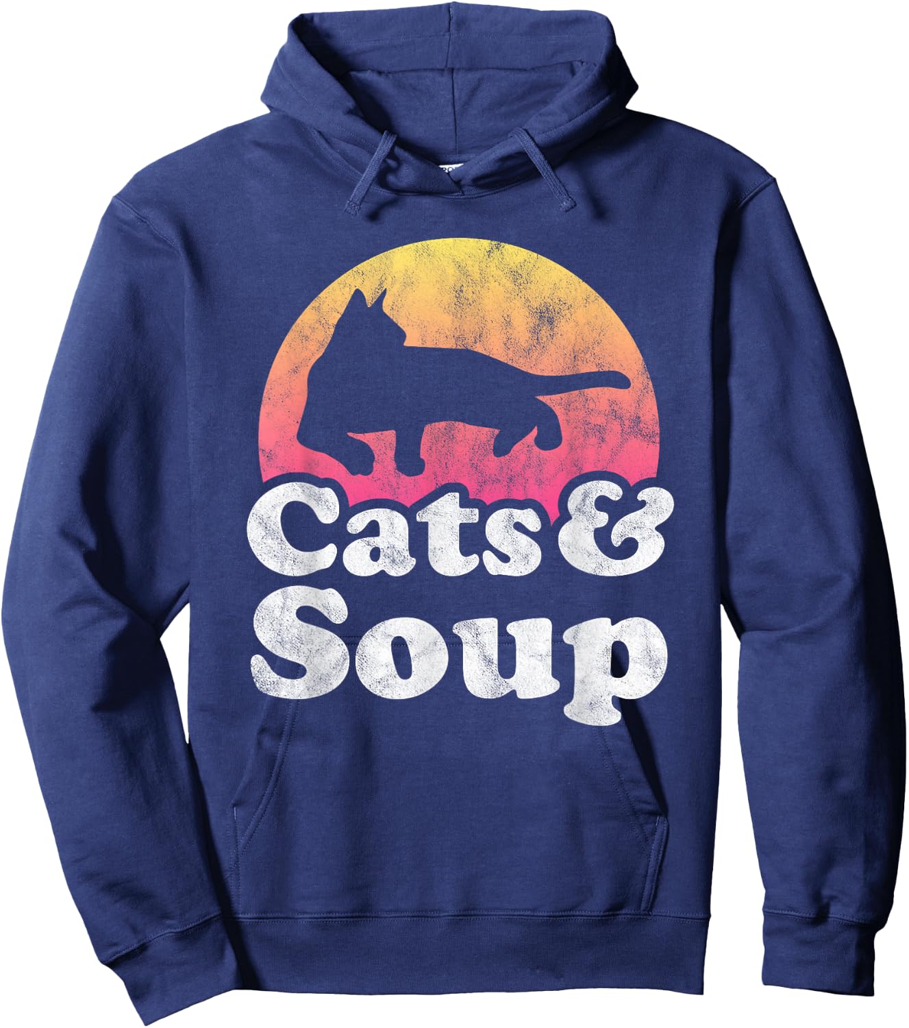 Cats and Soup Men's or Women's Cat and Soup Hoodie - Hoodie | Navy