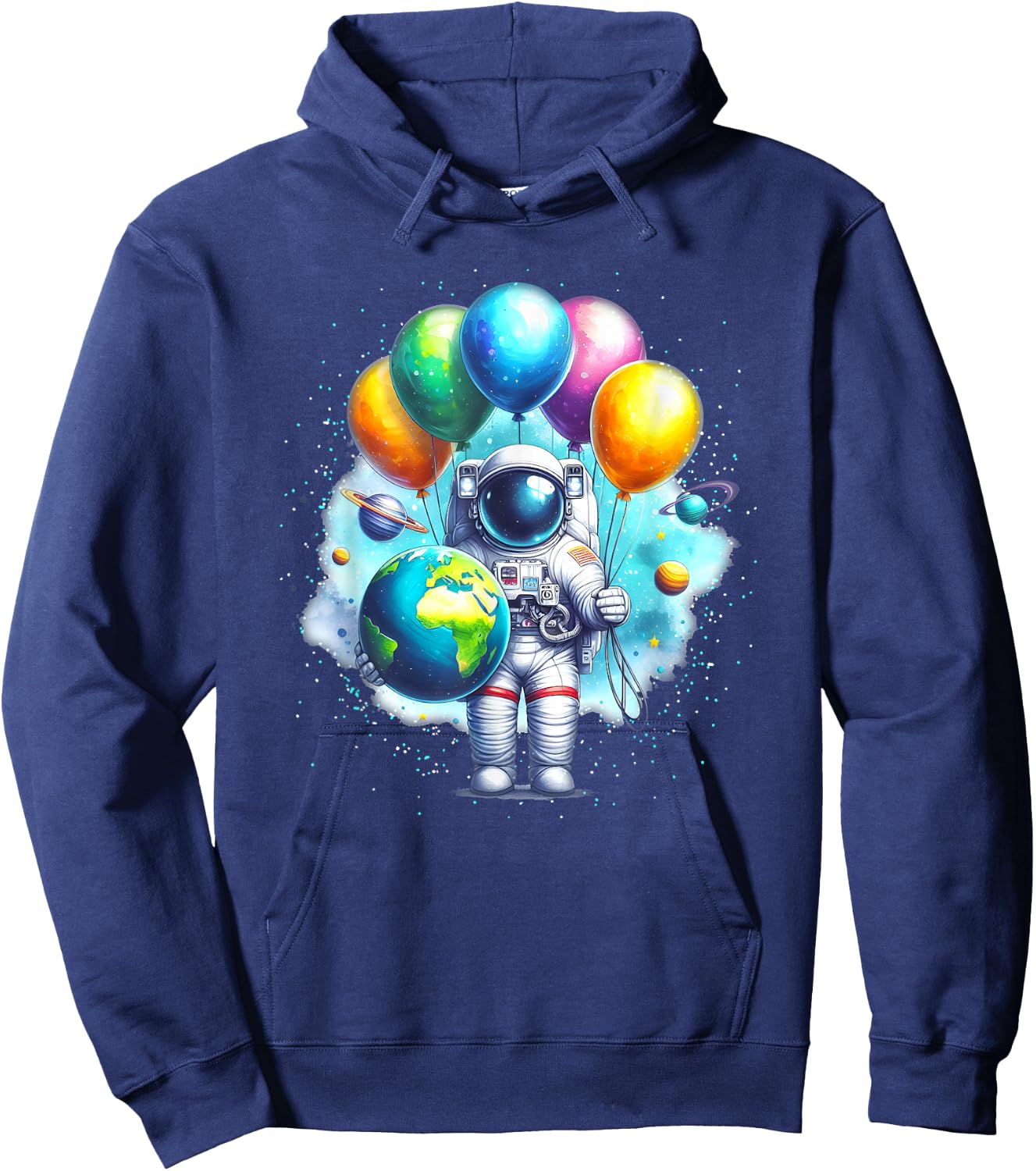 Just A Boy Who Loves Planets Solar System Astronomy Space Hoodie - Hoodie | Navy