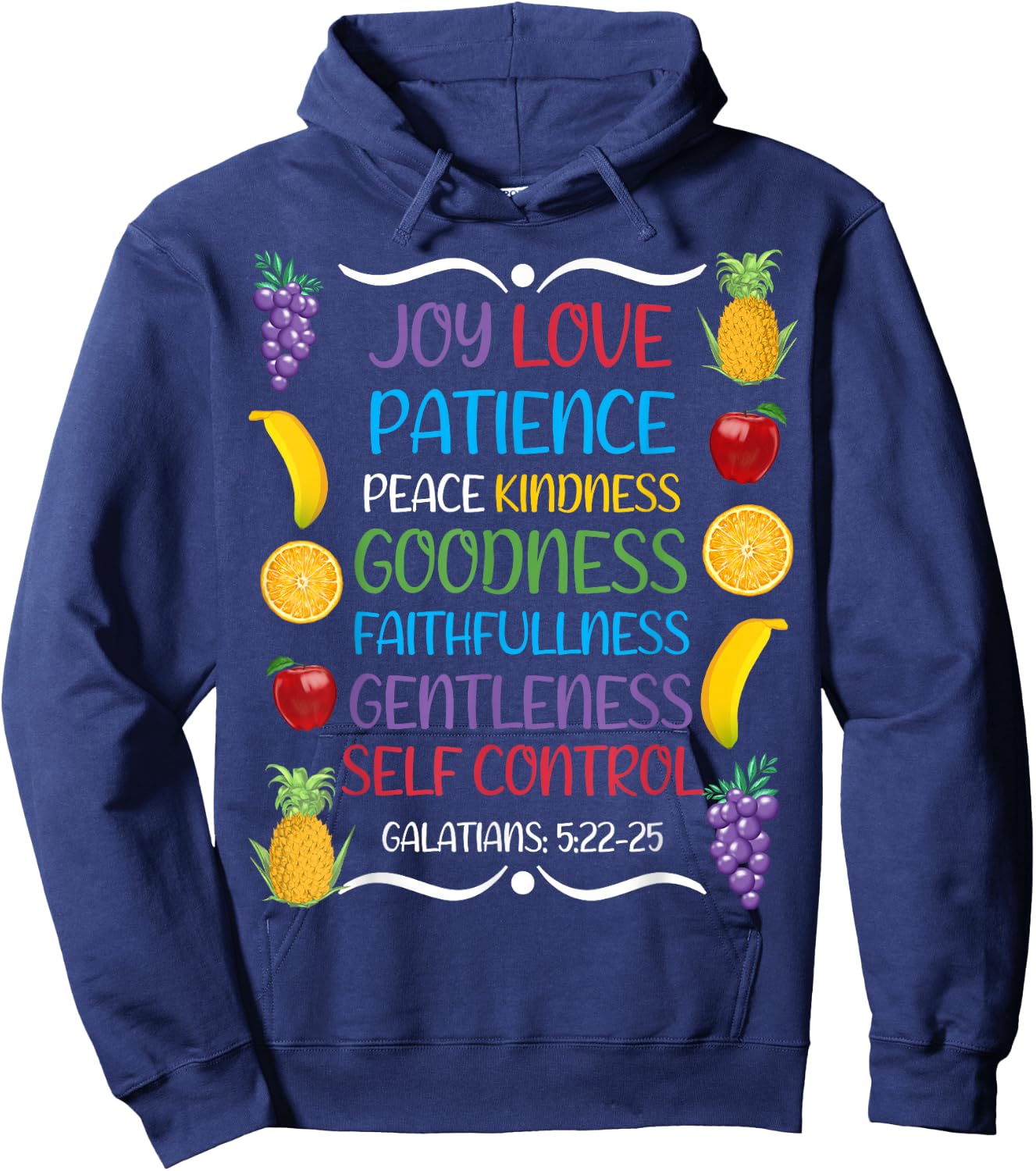 Awesome Galatians Fruit Of The Spirit Religious Verses Hoodie - Hoodie | Navy