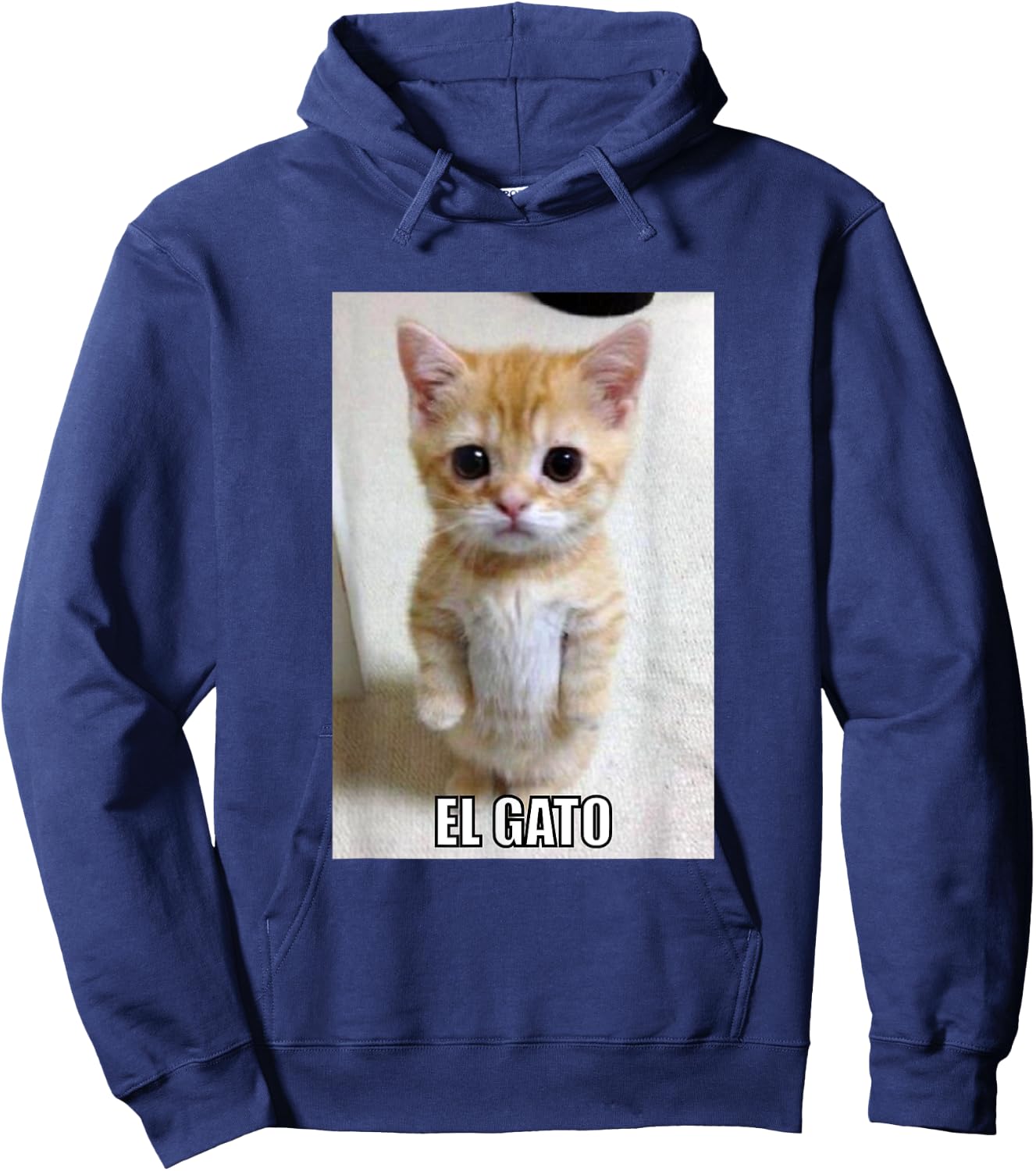 El Gato Meme Sad Crying Cat Munchkin Kitty Meme Men Women Girls Kids Hoodie - Hoodie | Navy