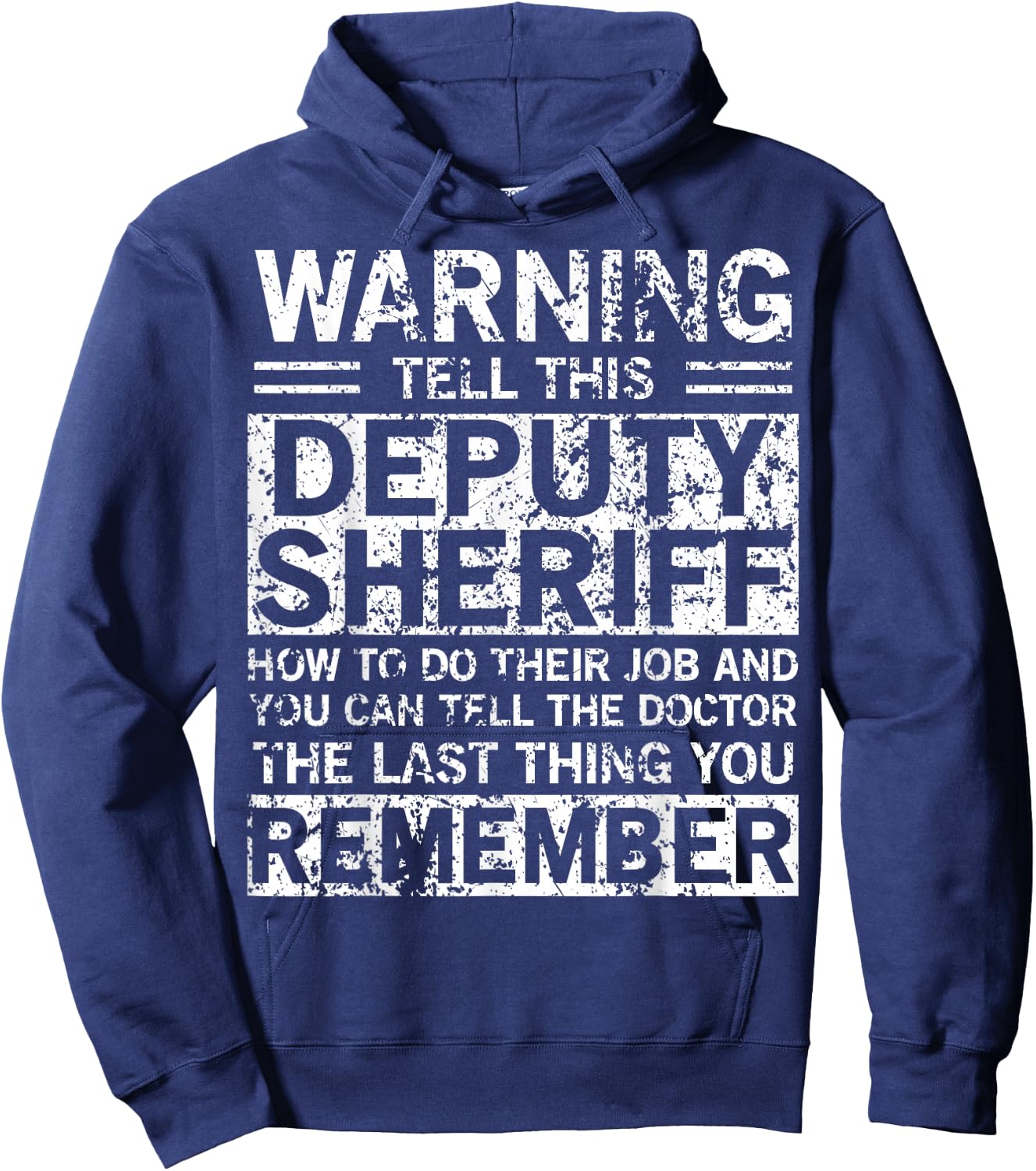 Deputy Sheriff Apparel - Funny Best Sheriffs Design Hoodie - Hoodie | Navy