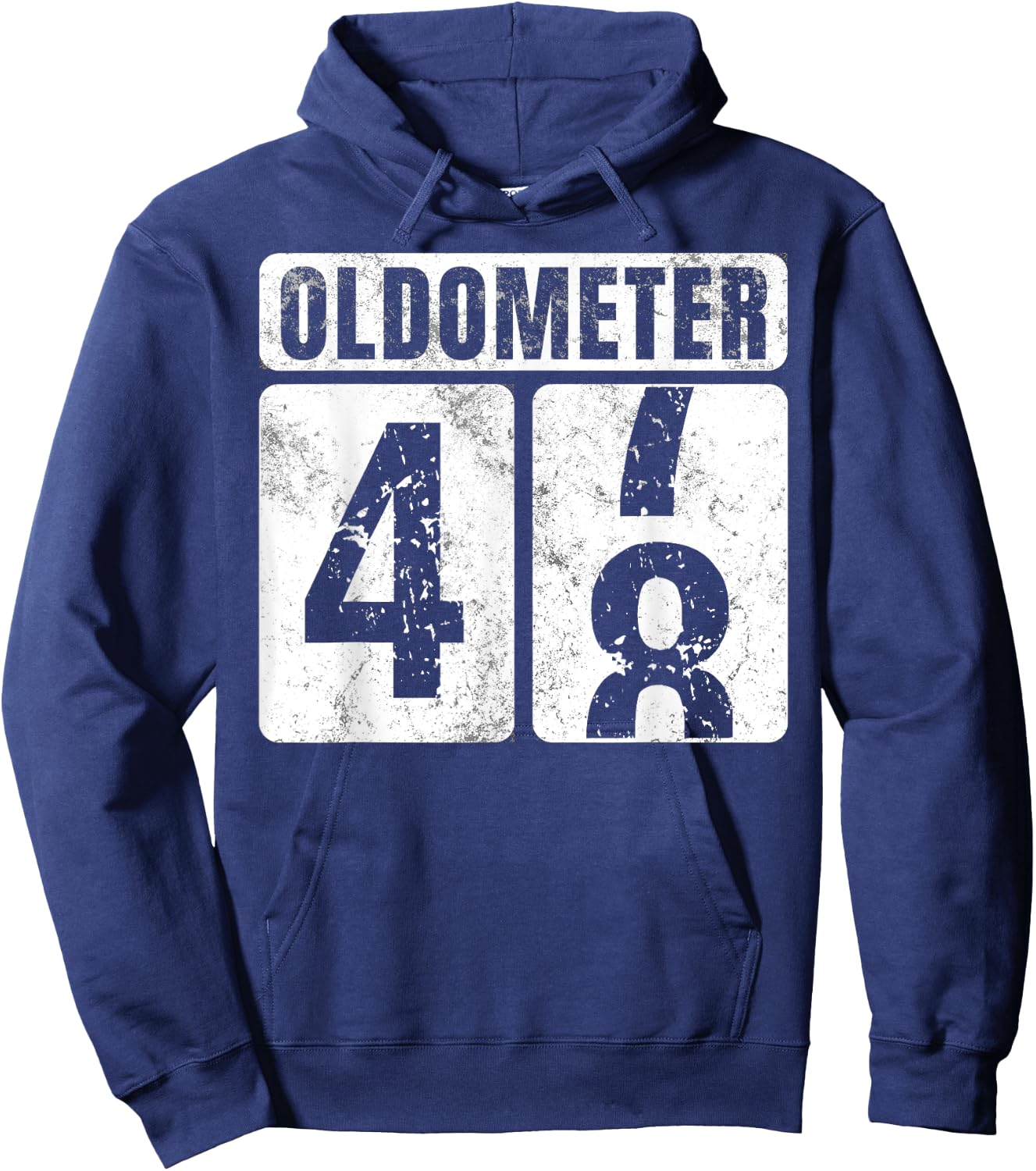 Oldometer 48 Shirt Vintage Funny 48th Birthday Gift Hoodie - Hoodie | Navy