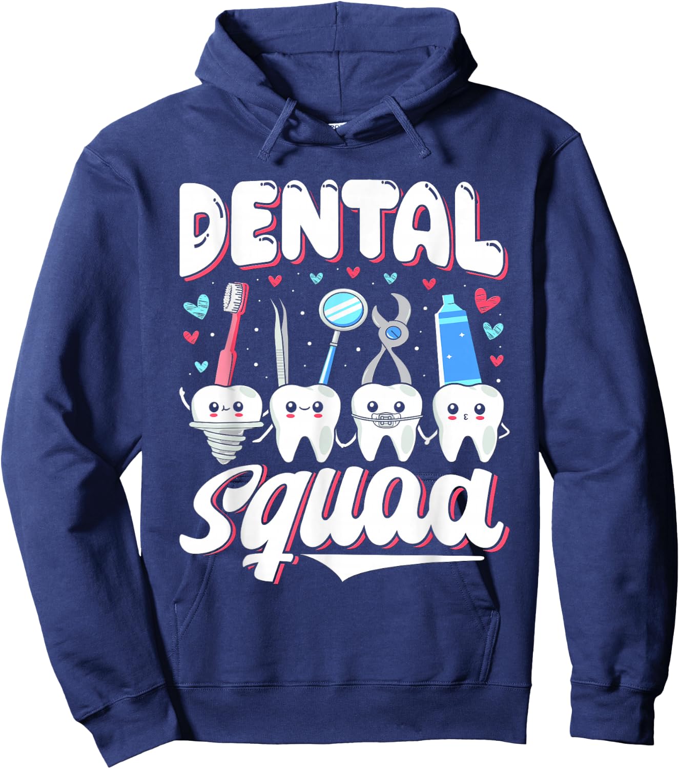 Dentist Squad Job Women's Tooth Teeth Dental Assistant Hoodie - Hoodie | Navy