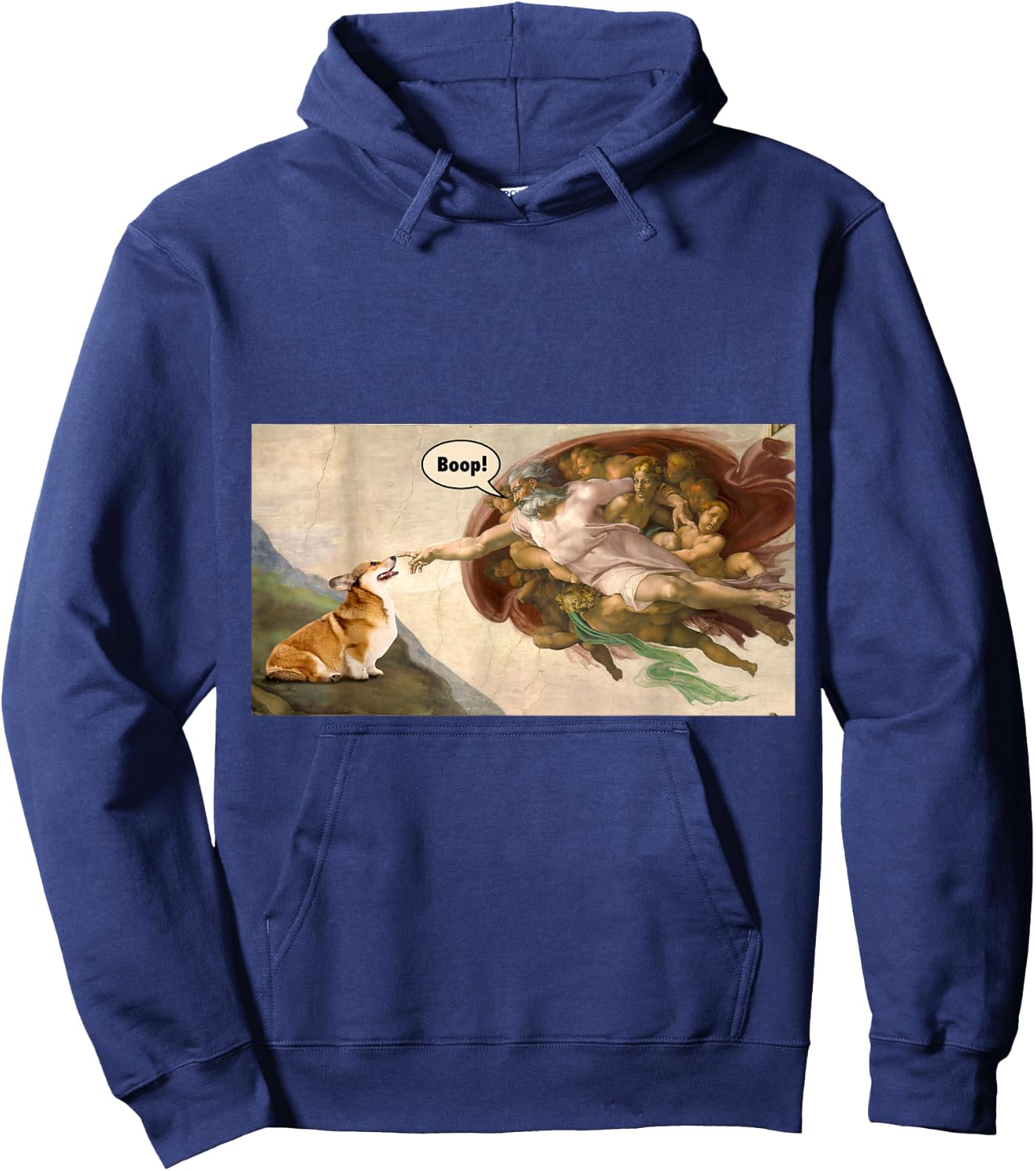 Boop The Snoot of Welsh Corgi Funny Korgi Dog Meme Hoodie - Hoodie | Navy