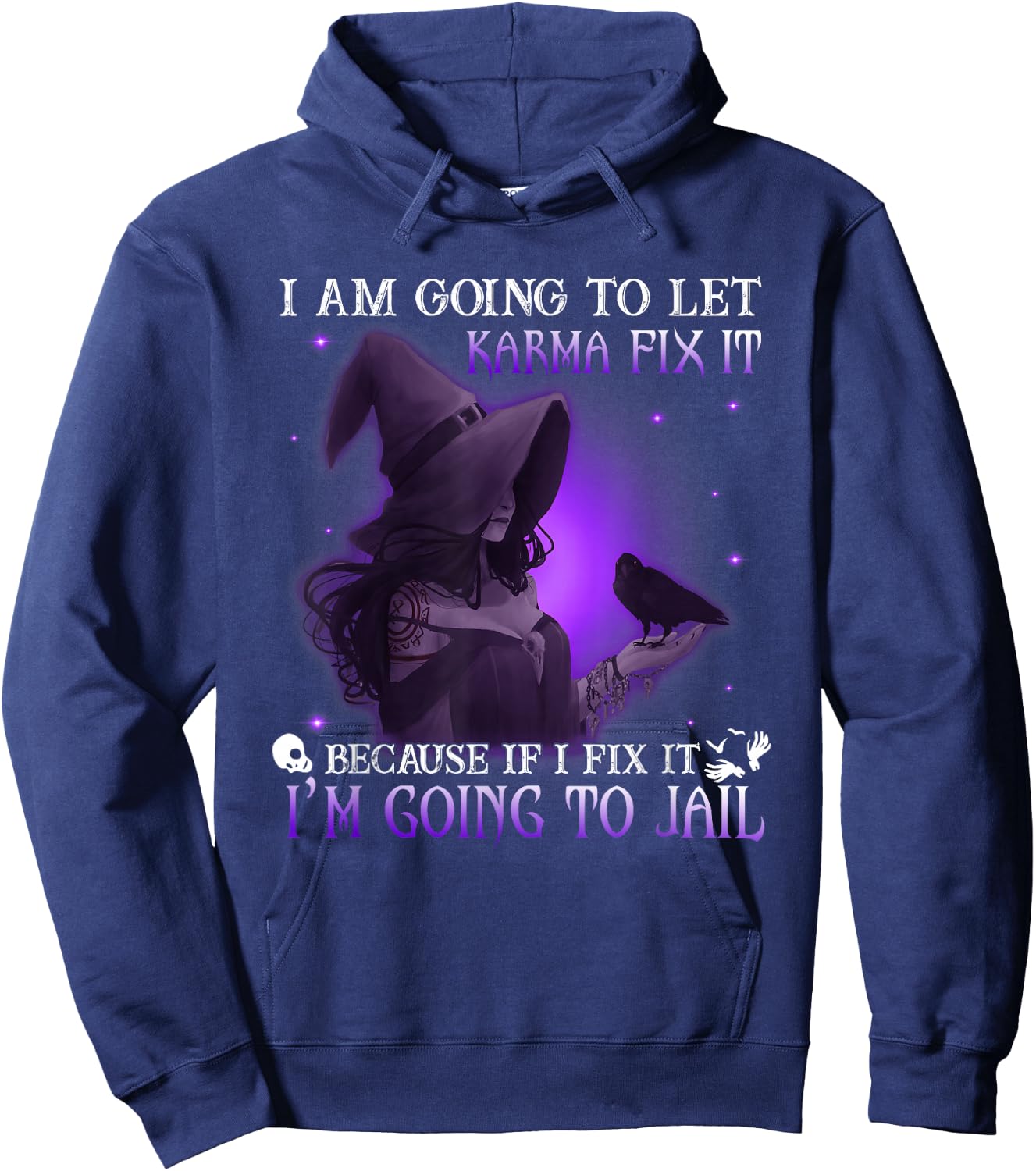 I Am Going To Let Karma Fix It Because If I Fix It Hoodie - Hoodie | Navy