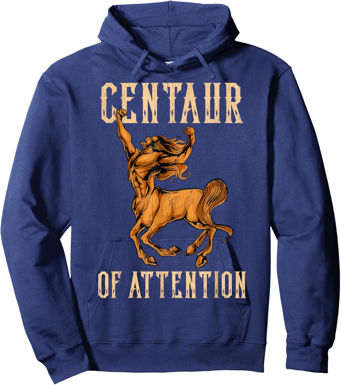 Centaur of Attention Pun Clever Greek Mythology Joke Hoodie - Hoodie | Navy