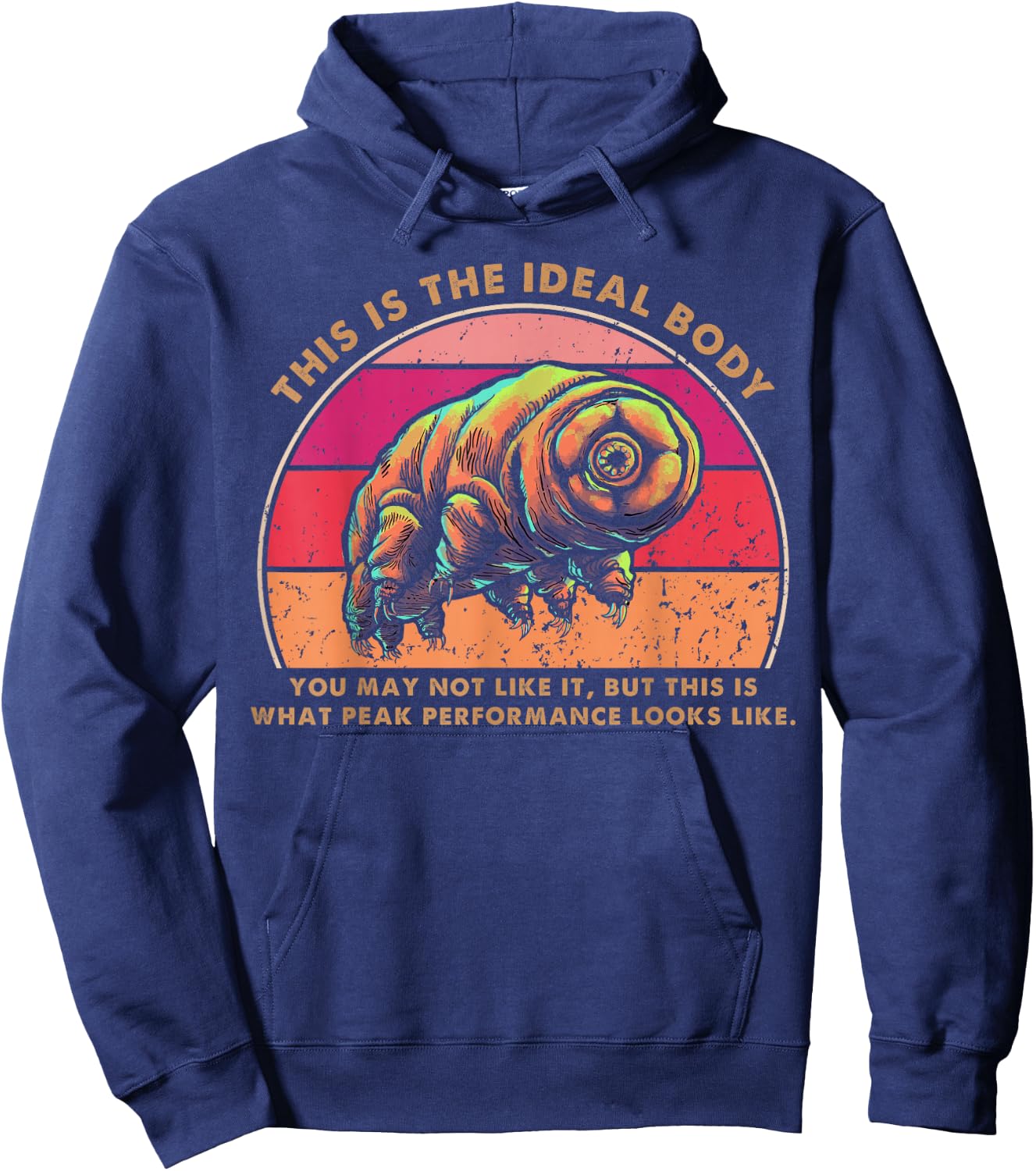 Ideal Body Funny Tardigrade Water Bear Moss Piglet Hoodie - Hoodie | Navy