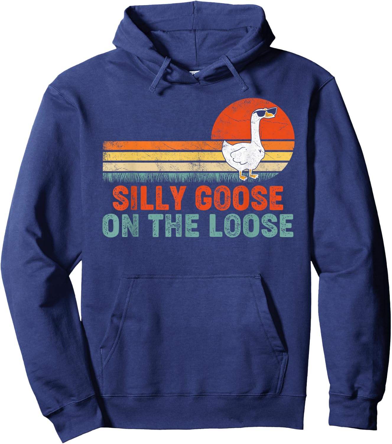 Silly Goose Shirt, Graphic Men, Funny Shirts Hoodie - Hoodie | Navy