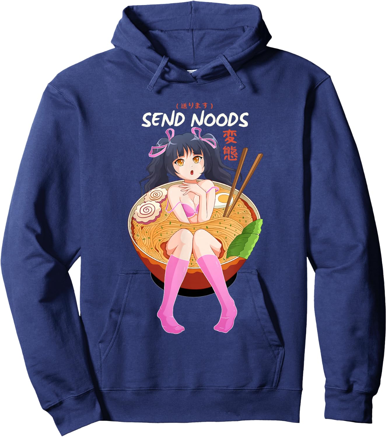 Send Noodles Ramen Pasta Bowl Shabu Shabu Hoodie - Hoodie | Navy