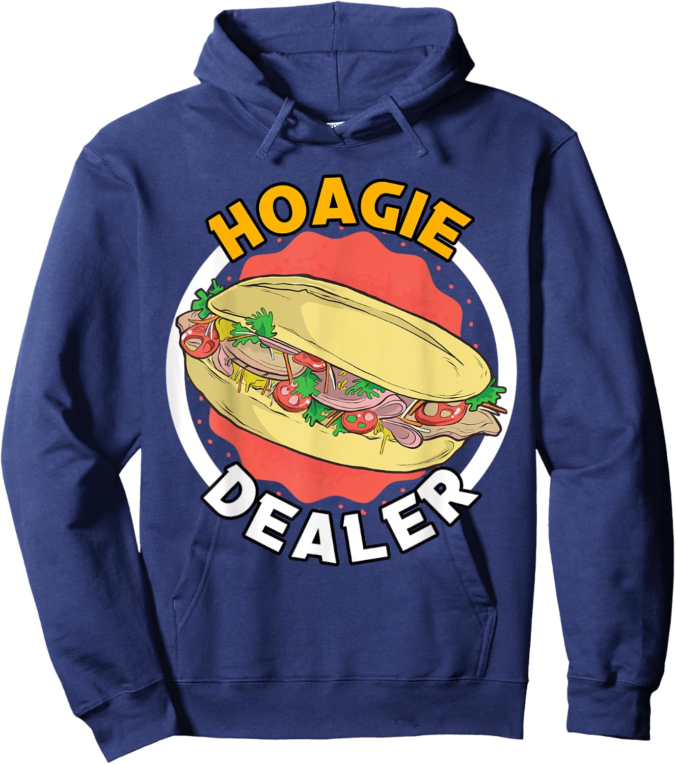 Hoagie Dealer Sandwhiches Fastfoods Seller Food Apparels Hoodie - Hoodie | Navy