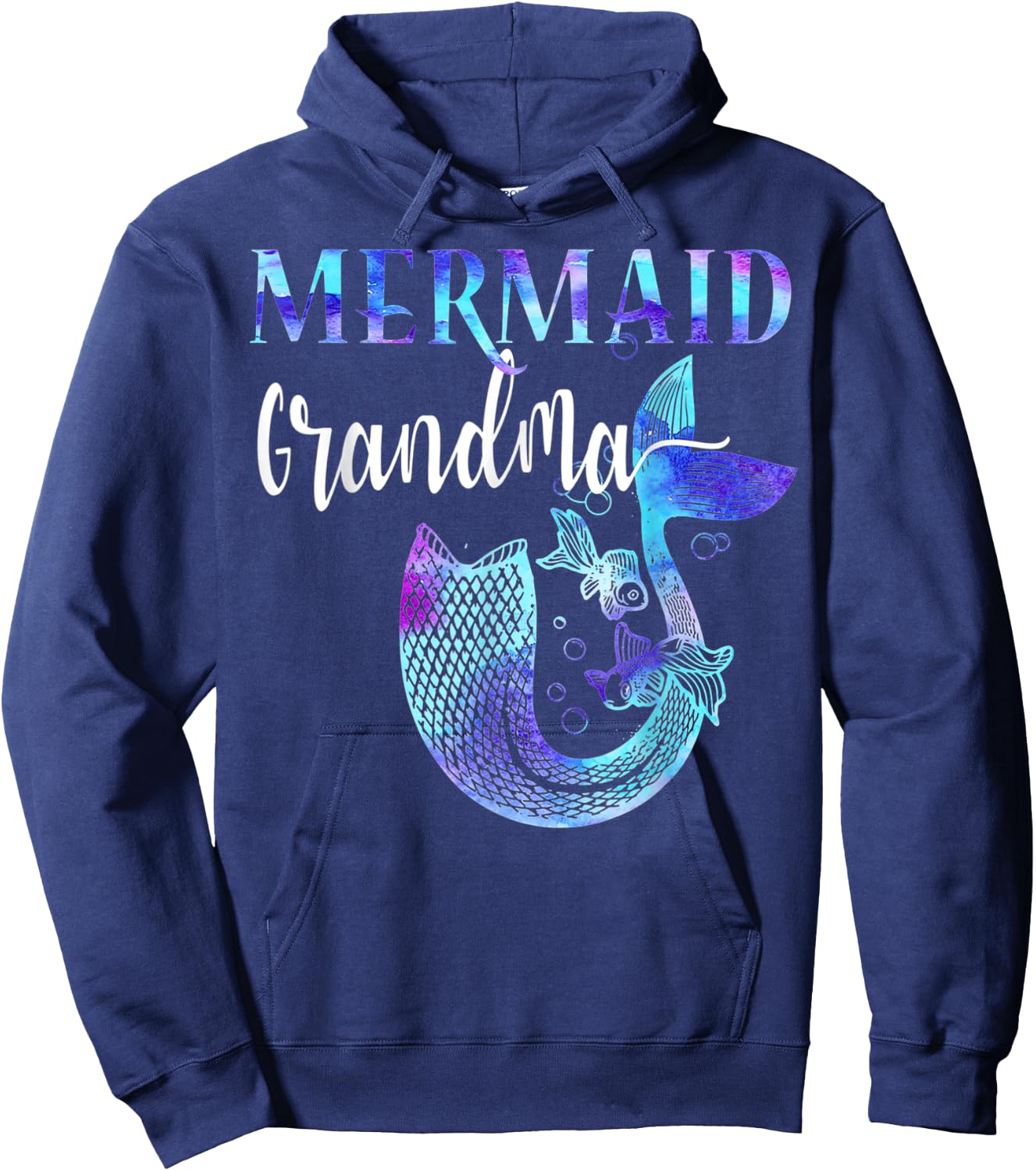 Girl Birthday Party Outfit Grandma Mermaid Grandma Shirt Hoodie - Hoodie | Navy