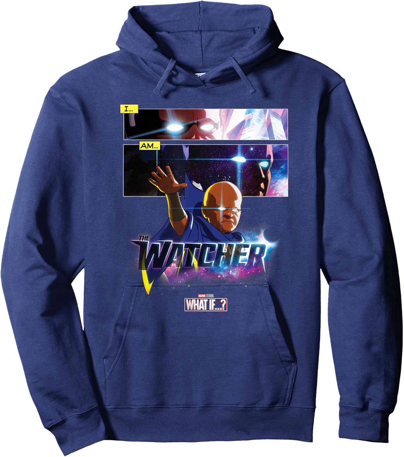 Marvel What If The Watcher Reaching Out Comic Panels Hoodie - Hoodie | Navy