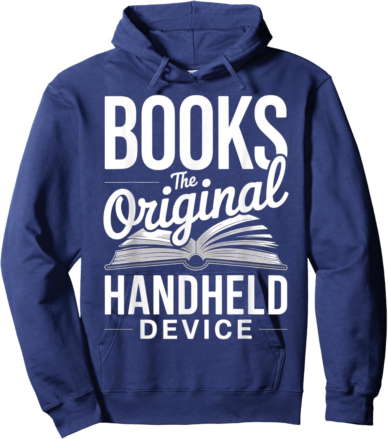 Books The Original Handheld Device Book Funny Reading Hoodie - Hoodie | Navy