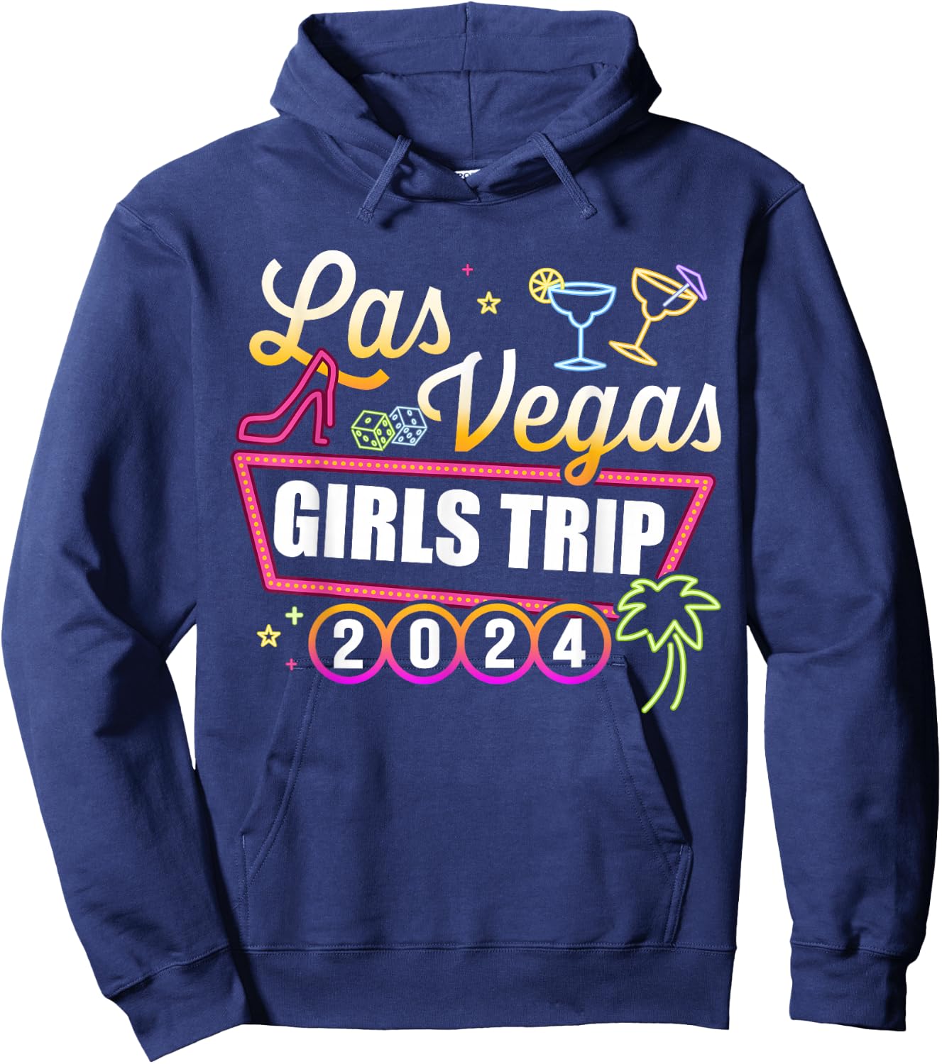 Las Vegas 2024 girls trip matching besties party squad Hoodie - Hoodie | Navy