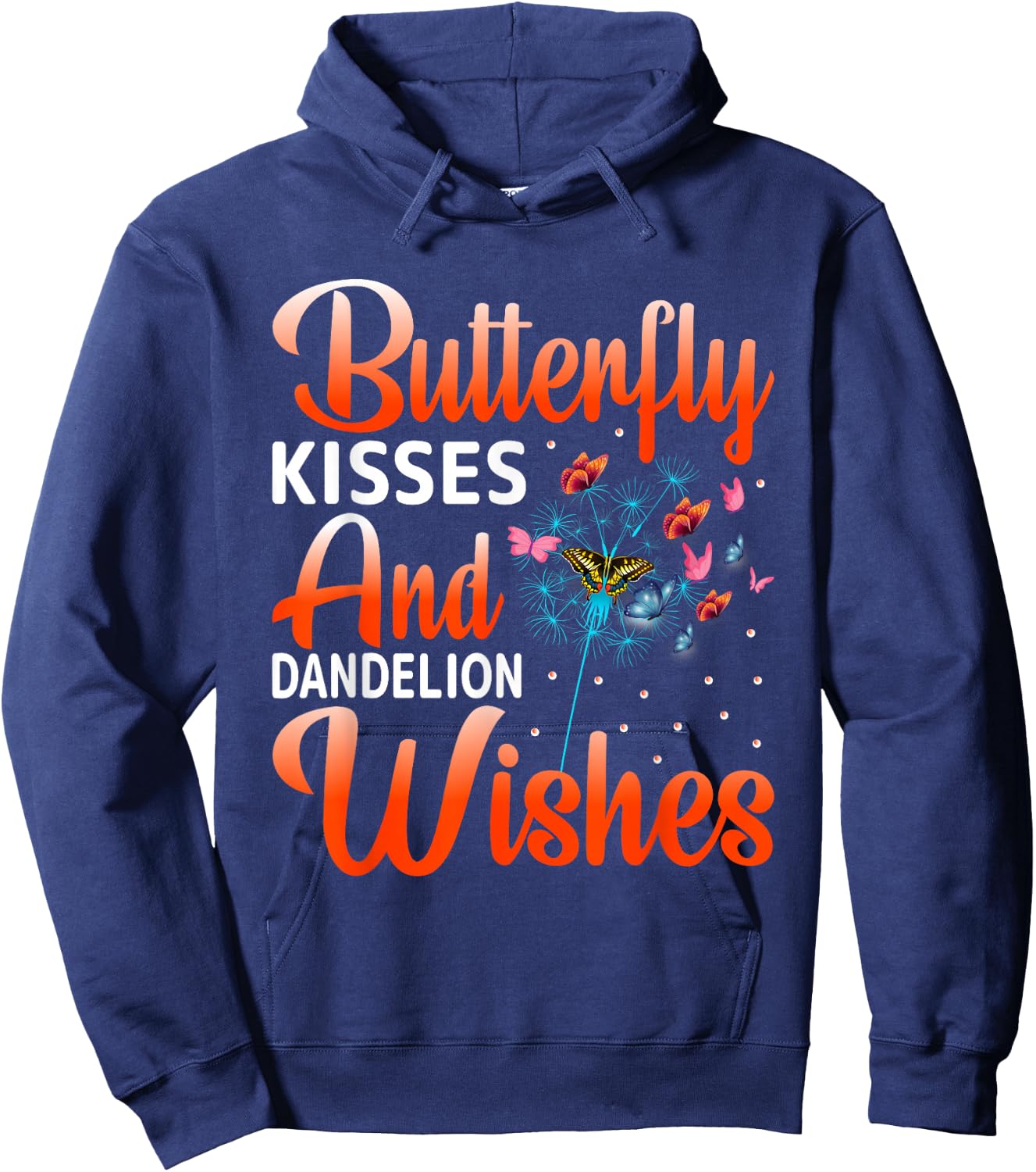 Butterfly Kisses and Dandelion Wishes - Butterfly Lovers Hoodie - Hoodie | Navy