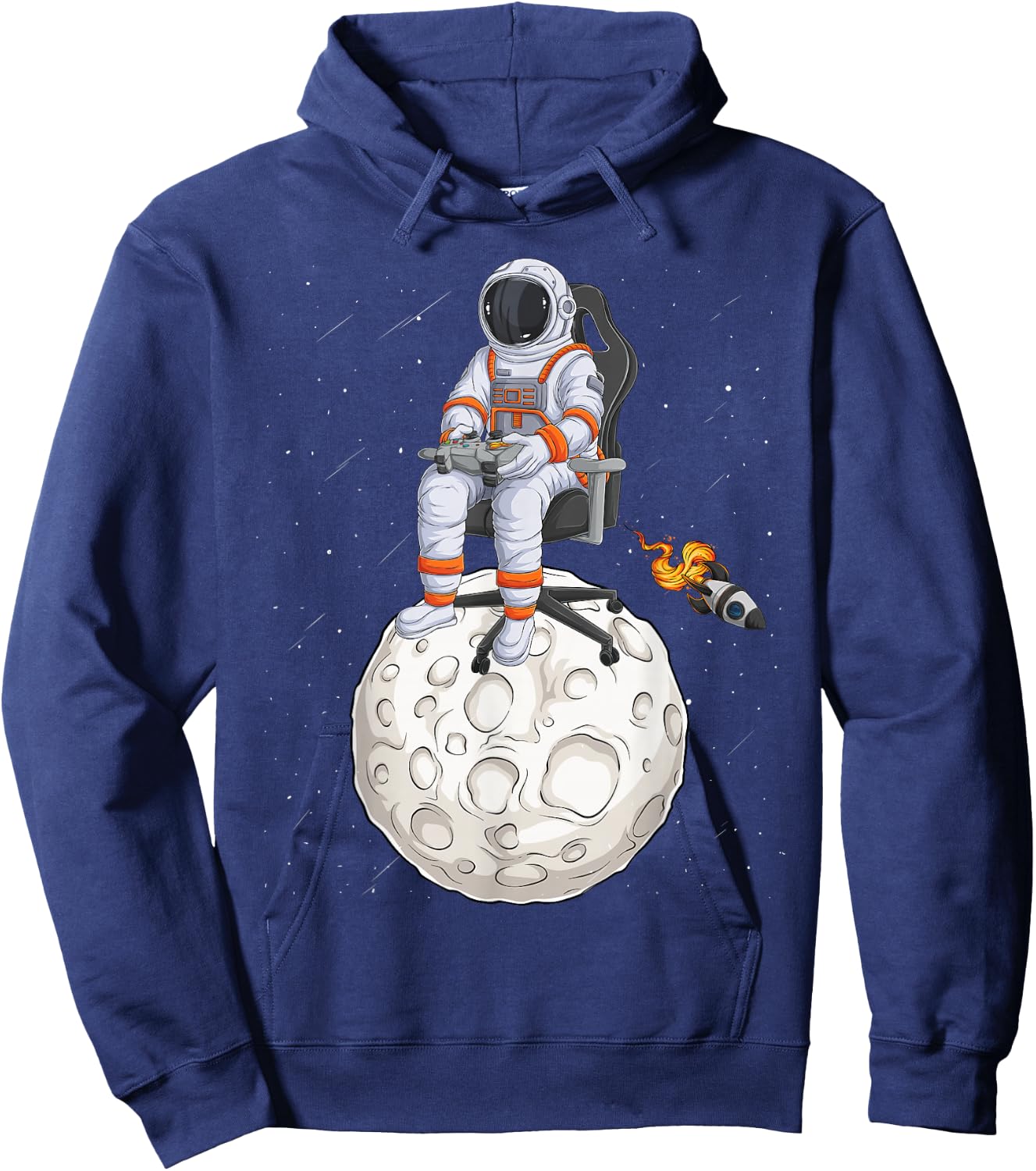 Astronaut Gamer Outer Space Men kids Gaming System Planets Hoodie - Hoodie | Navy