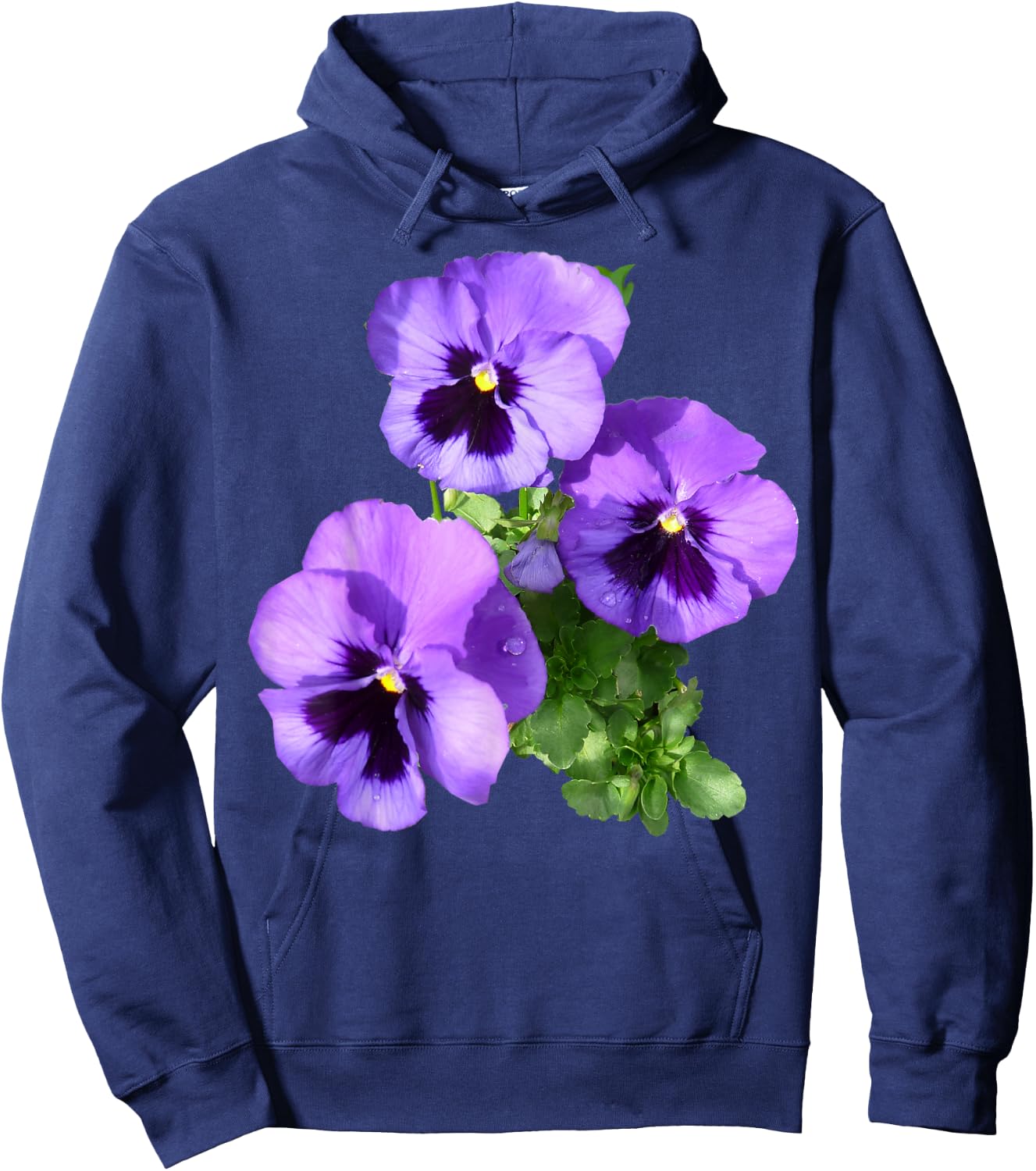 Vintage Pansies Flowers Gardener & Pansy Lover Hoodie - Hoodie | Navy