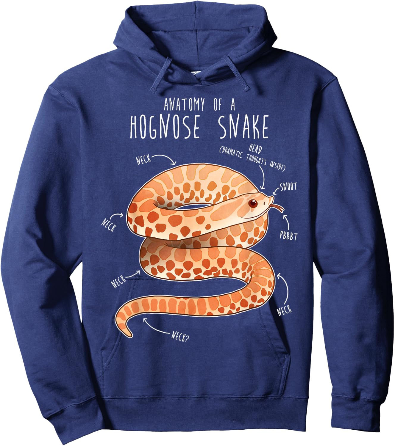Albino Hognose Snake Mom, Funny Cute Pet Mom Reptile Lover Hoodie - Hoodie | Navy