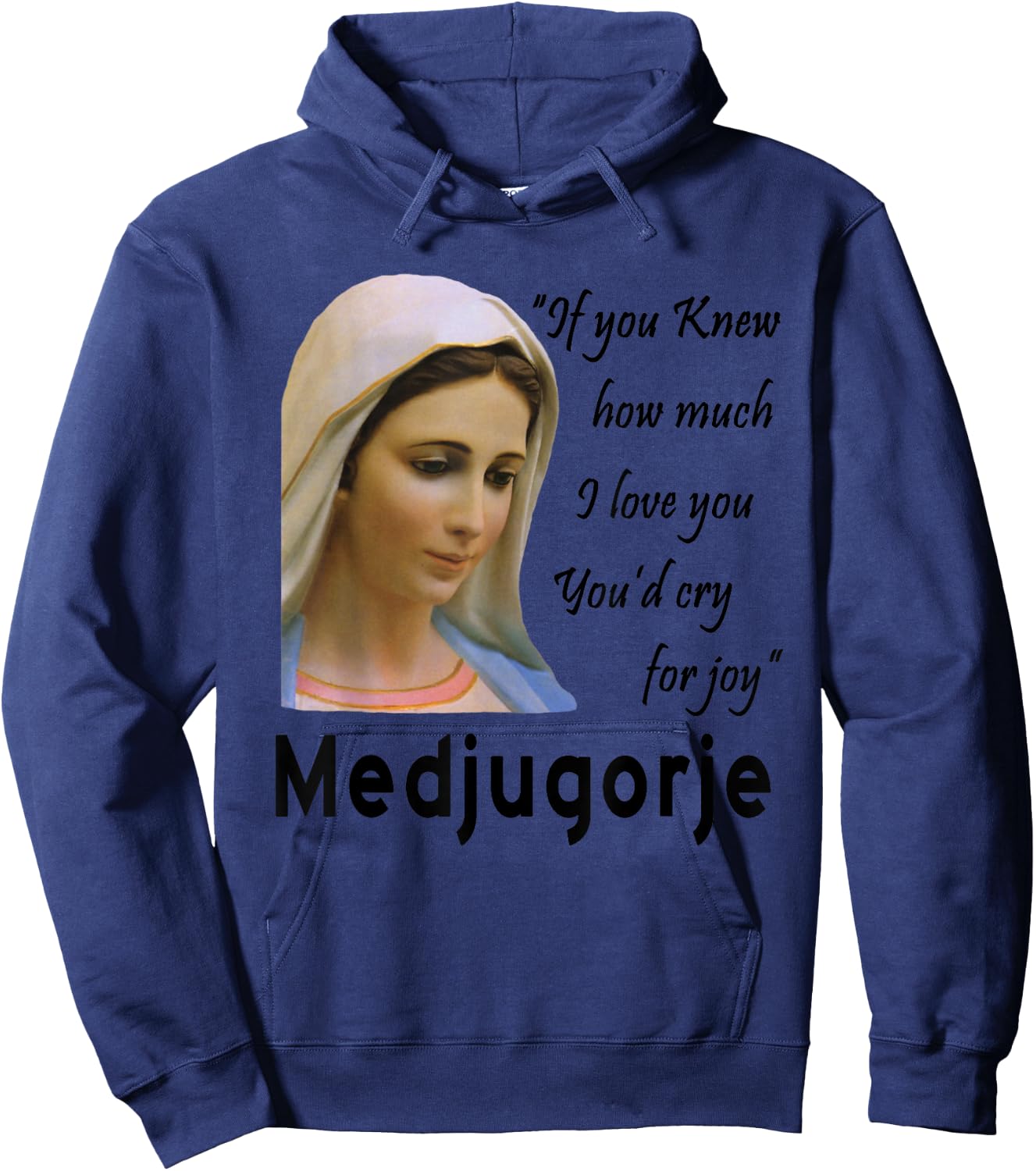 Our Lady Queen Of Peace Shirt Virgin Mary Queen of Peace Hoodie - Hoodie | Navy