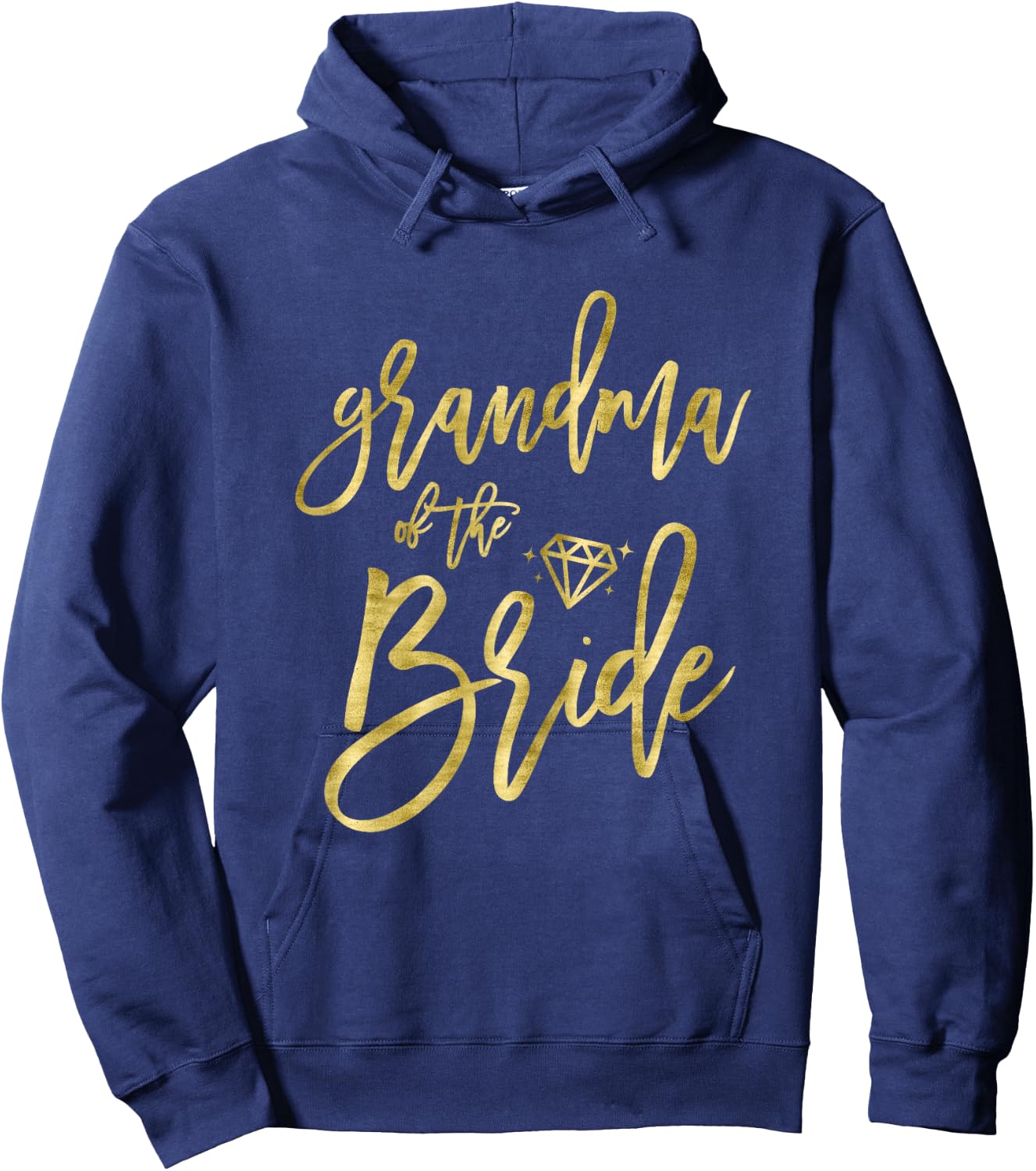 Bridal Party Shirts Grandma Of The Bride Dark Yellow Cute Hoodie - Hoodie | Navy