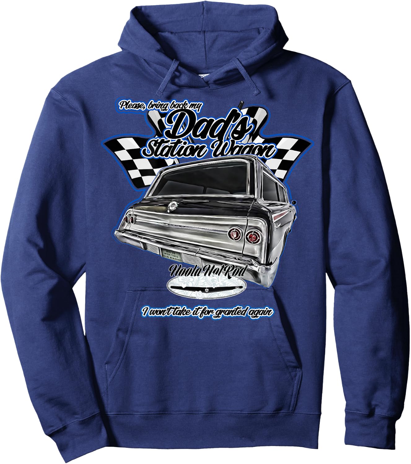 1962 Impala,Dad's Station Wagon,Biscyne,Delray,Belair,Hotrod Hoodie - Hoodie | Navy
