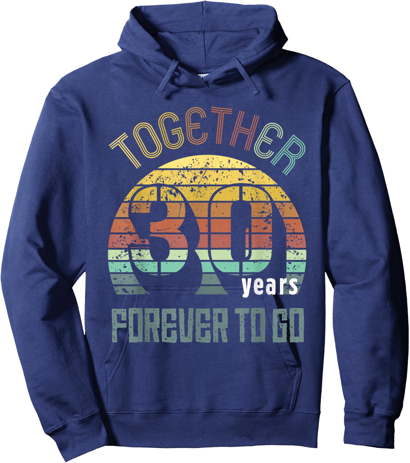 30 Wedding Anniversary for Couple Best 30th Year of Marriage Hoodie - Hoodie | Navy