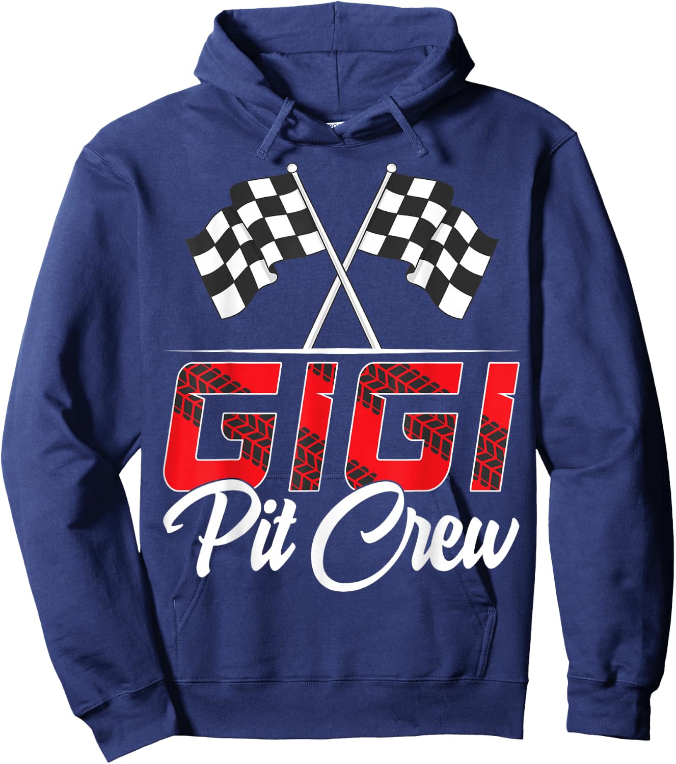 Race Car Birthday Party Racing Family Gigi Pit Crew Hoodie - Hoodie | Navy