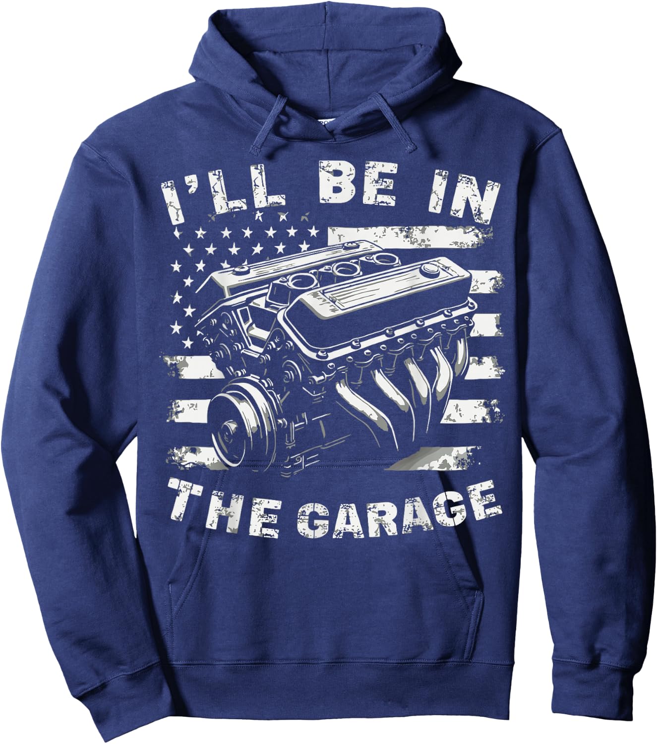 I'll Be in The Garage Mechanic Auto Parts Car Part Lover Hoodie - Hoodie | Navy
