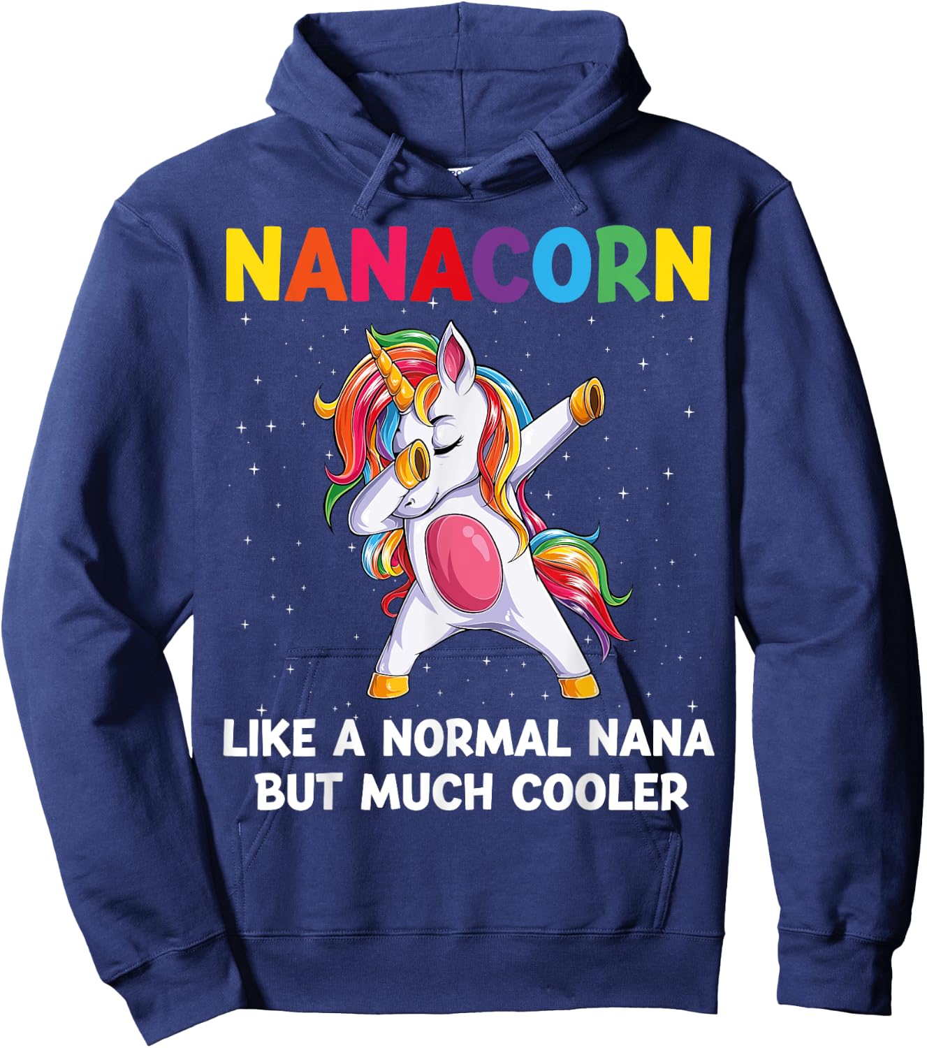 NanaCorn Nana Unicorn Birthday Family Matching Bday Party Hoodie - Hoodie | Navy