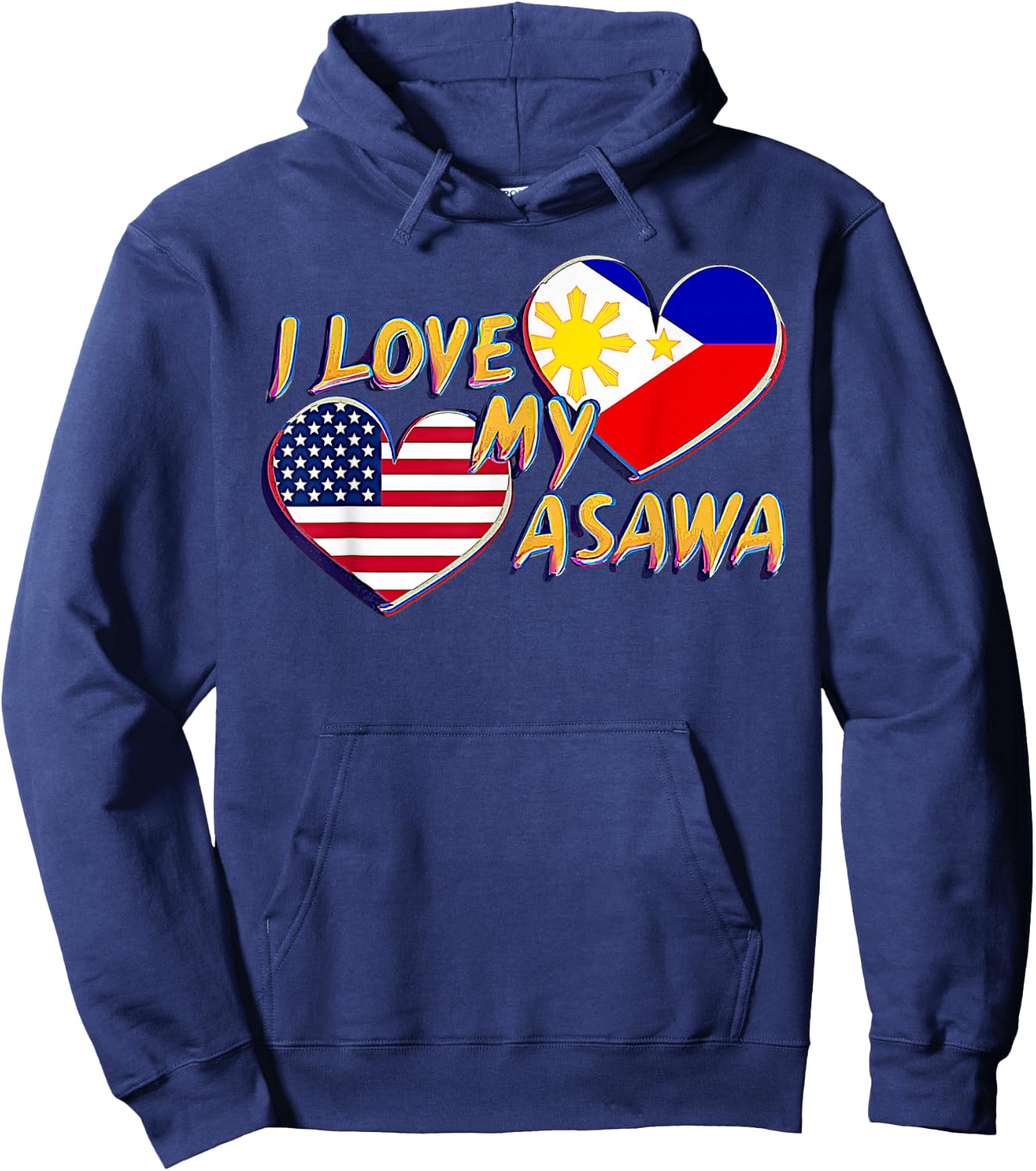 I Love My Filipina Wife American Filipino Asawa Pinay Bride Hoodie - Hoodie | Navy