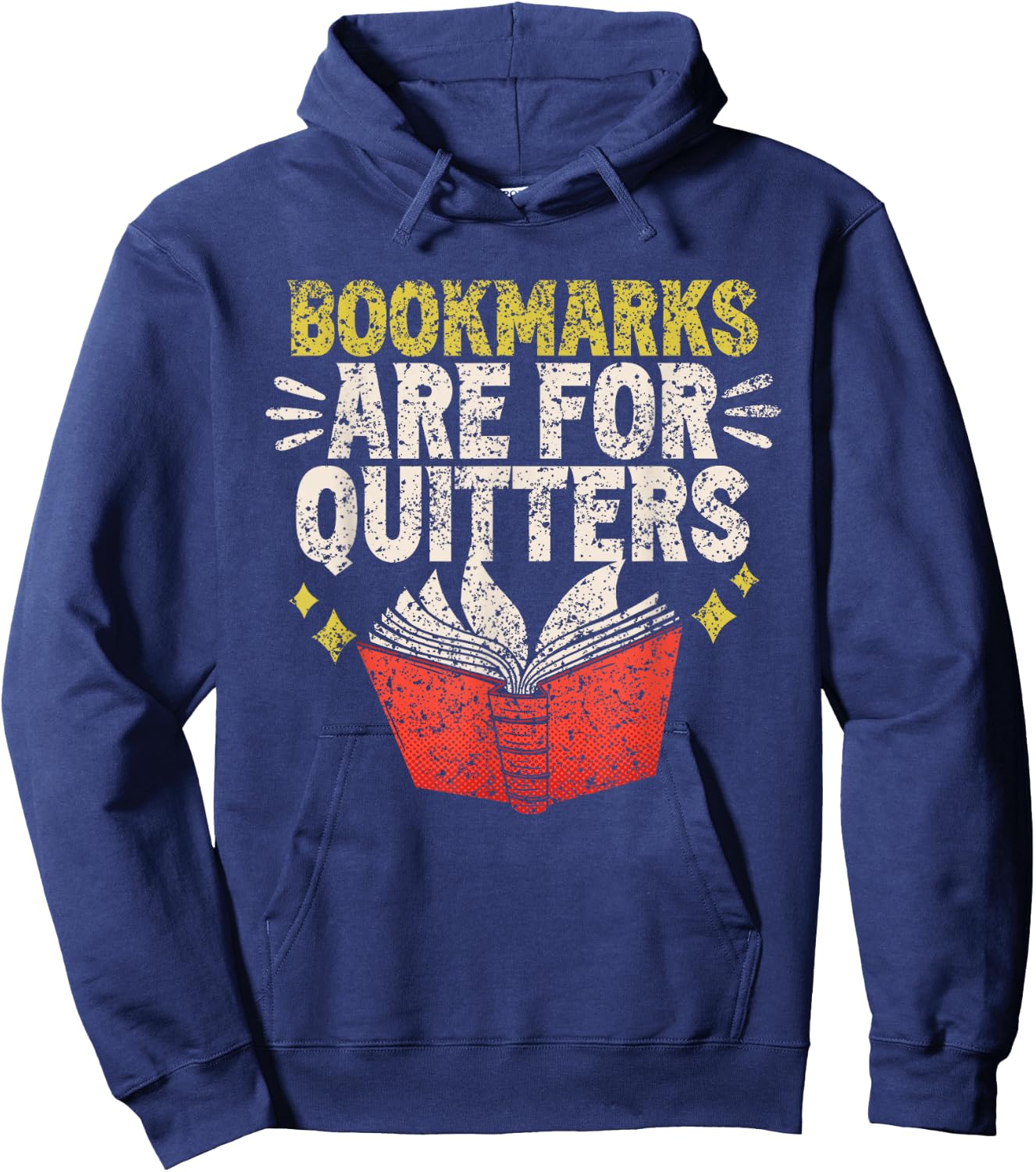 Bookmarks Are For Drückeberger Readers Reading Book Hoodie - Hoodie | Navy