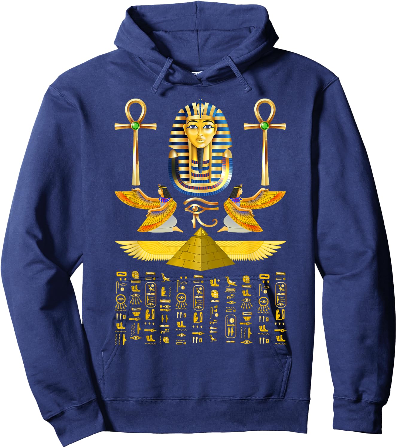 Egyptian Pyramids Pharaoh Tut King Tutankhamun Hoodie - Hoodie | Navy