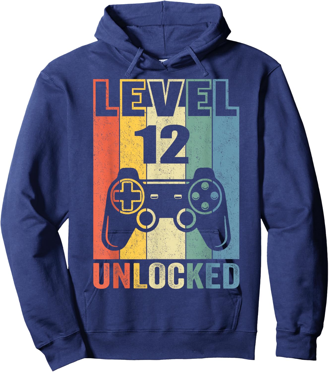 Level 12 Unlocked Shirt Funny Video Gamer 12th Birthday Gift Hoodie - Hoodie | Navy
