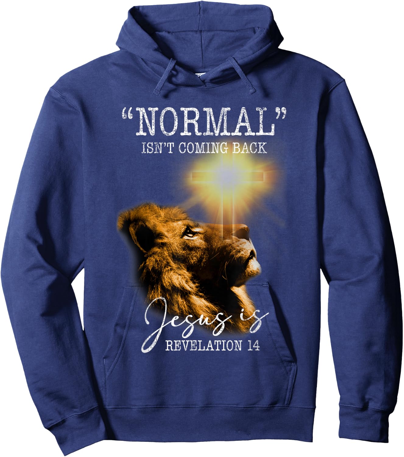 Normal Isnt Coming Back But Jesus Is Cross Christian Easter Hoodie - Hoodie | Navy