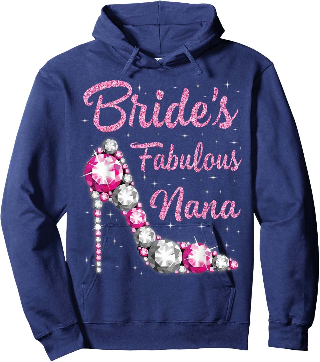 Nana's Fabulous Bride Happy Wedding Married Day Vintage Hoodie - Hoodie | Navy