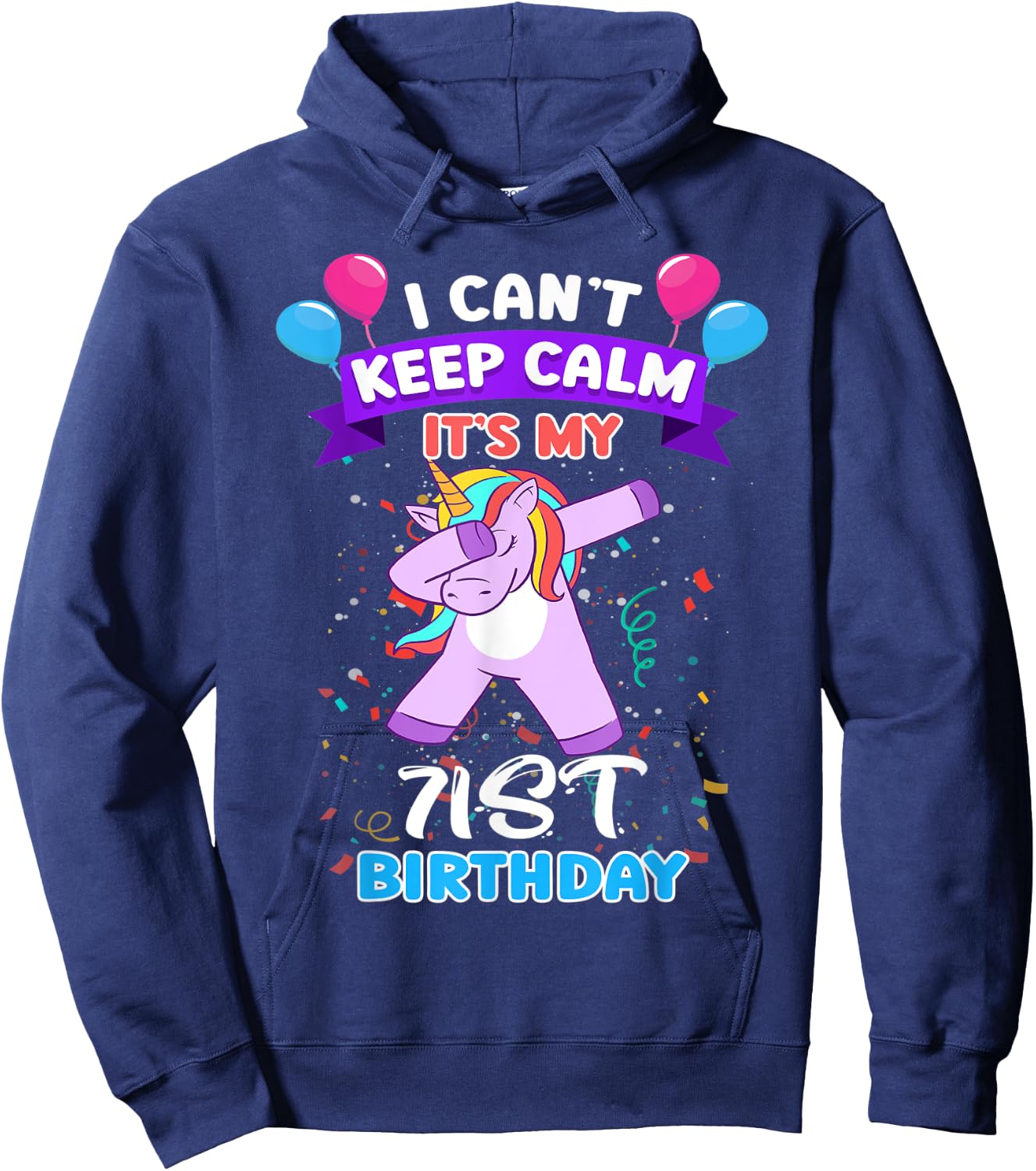 71th Birthday Unicorn Shirt For 71 Years Old Women At Age 71 Hoodie - Hoodie | Navy
