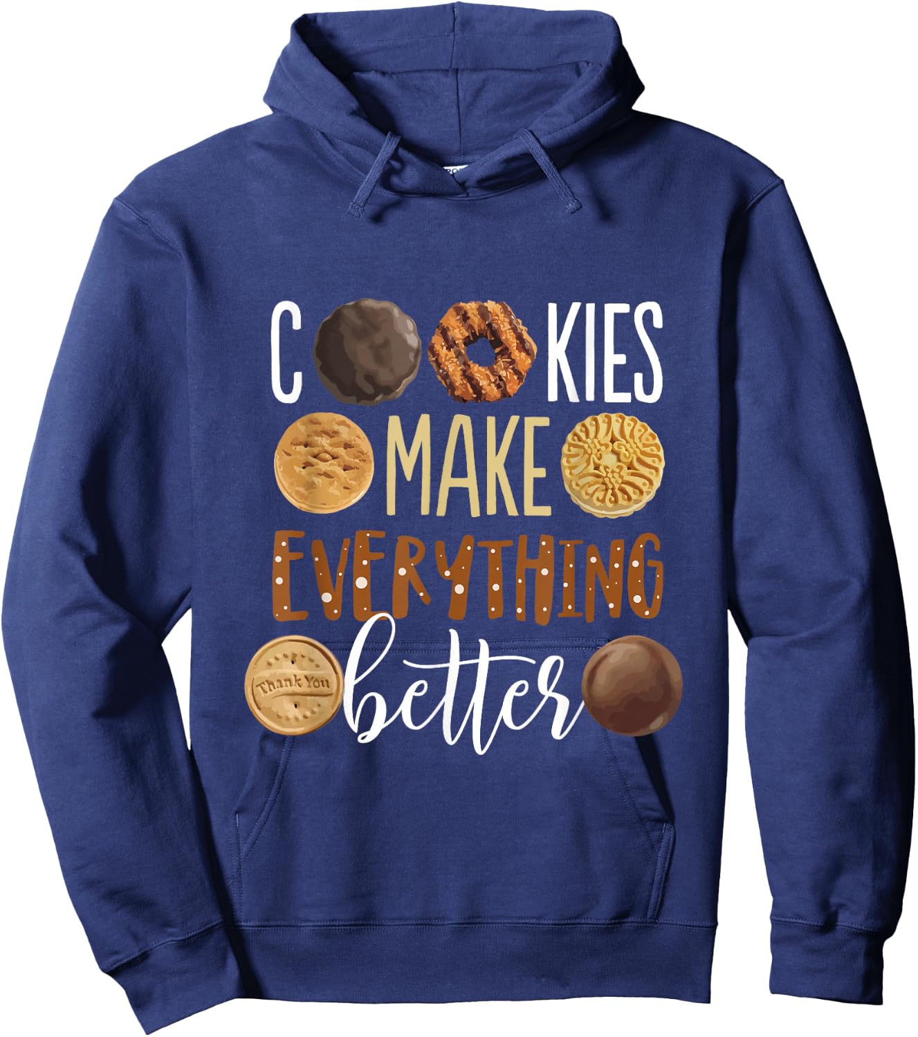 Cookies Make Everything Better Funny Christmas Hoodie - Hoodie | Navy