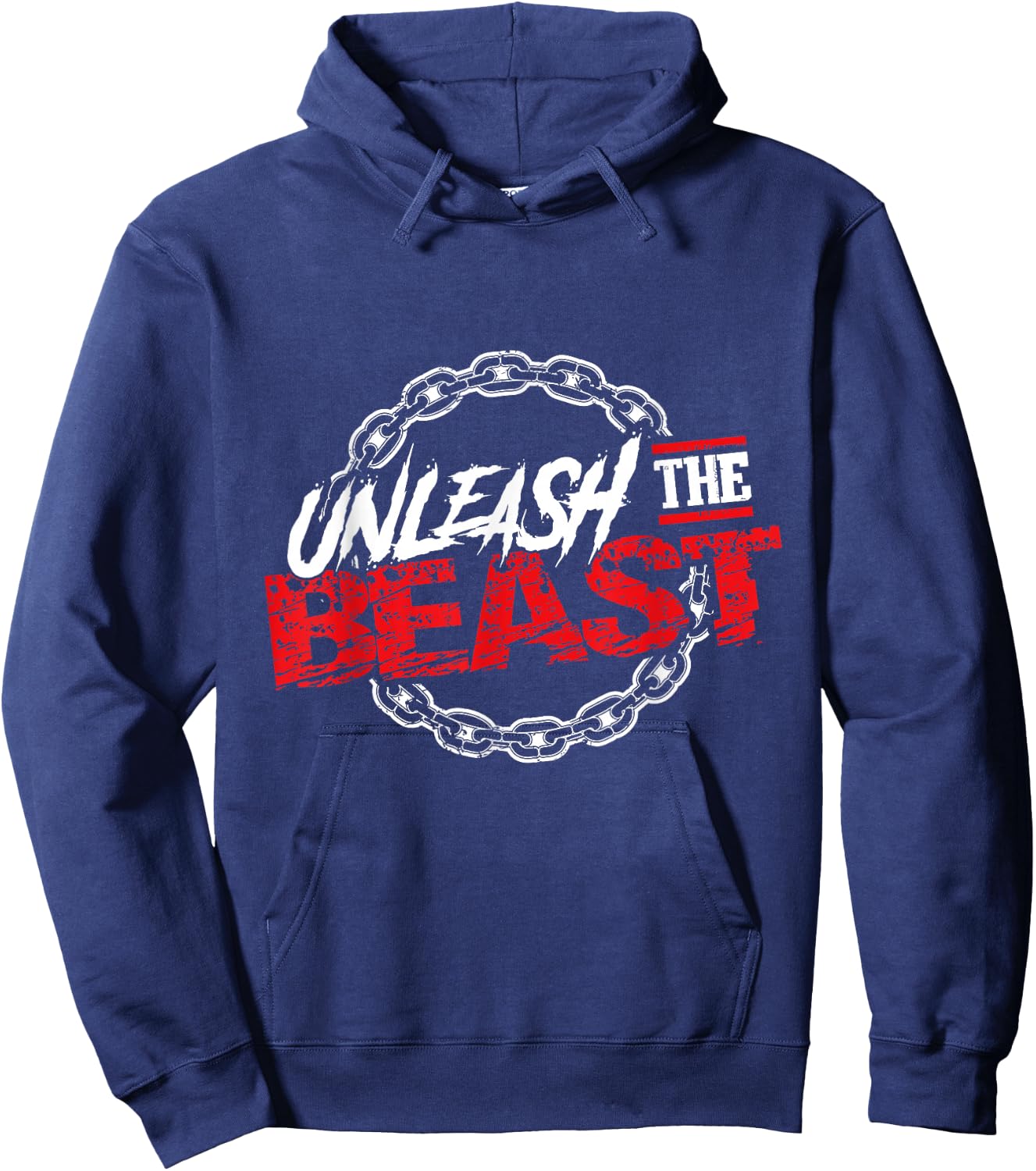 Unleash The Beast | Gym Mode Fitness Motivation Power Hoodie - Hoodie | Navy