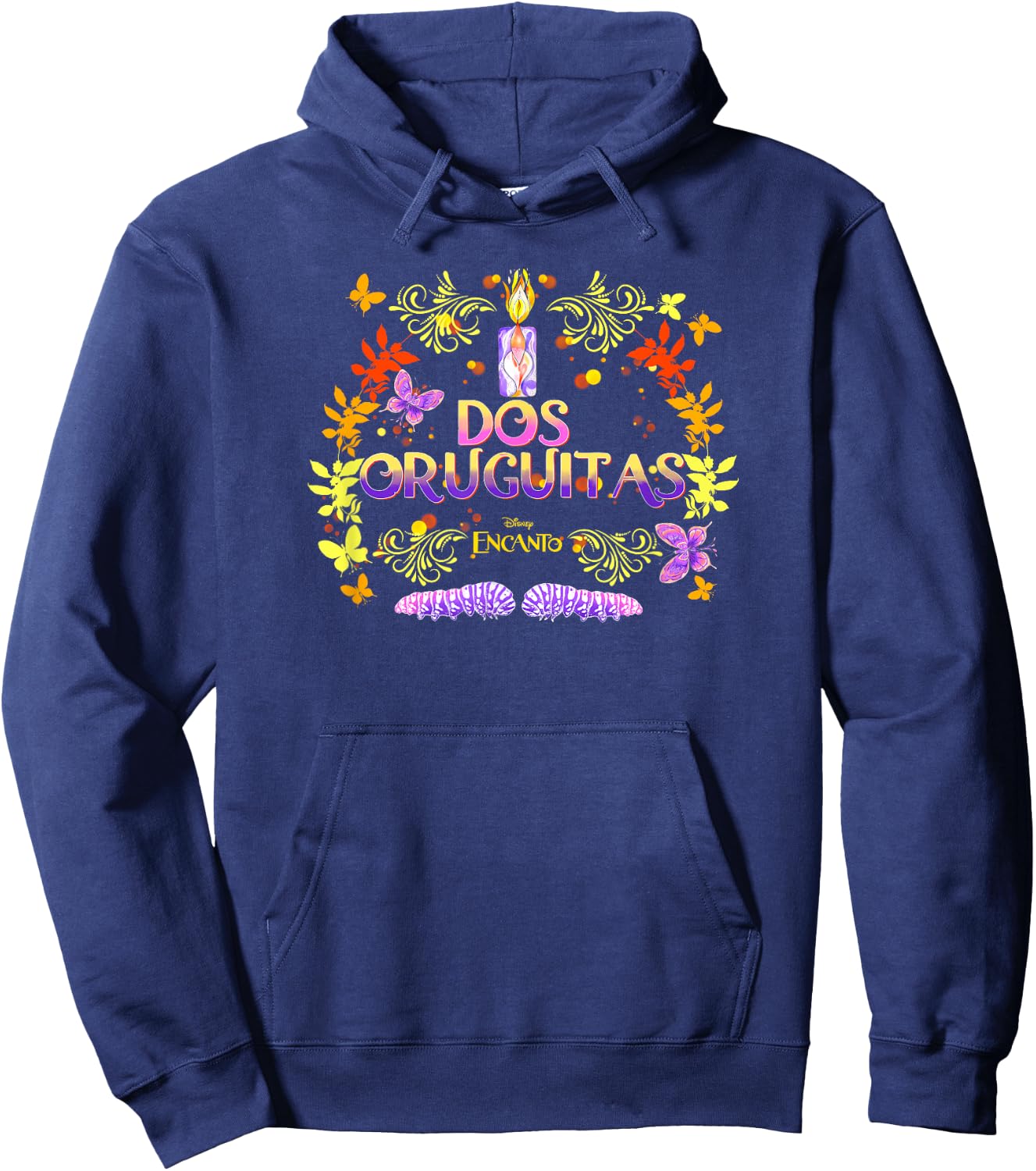 Disney Encanto Dos Oruguitas Candle Portrait Hoodie - Hoodie | Navy