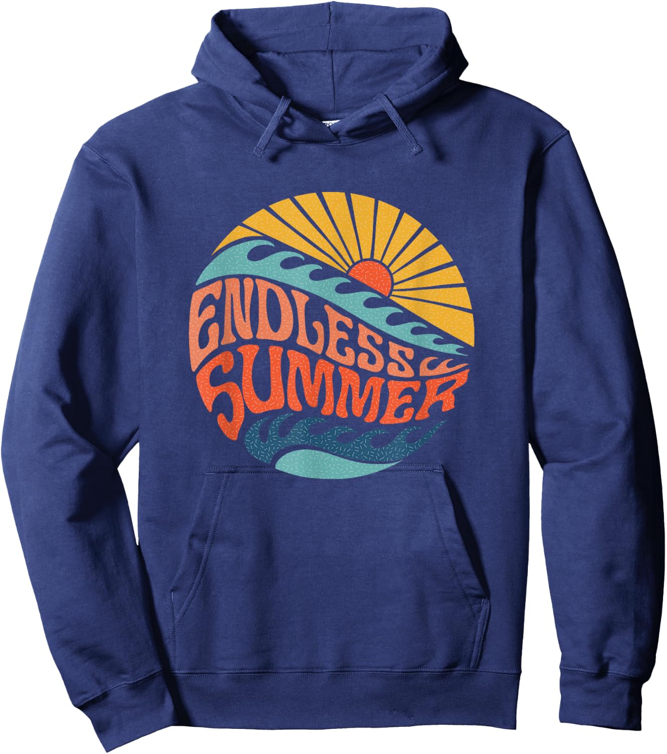 Endless Summer Vintage Retro Sixties Surf Beach 60's 70's Hoodie - Hoodie | Navy