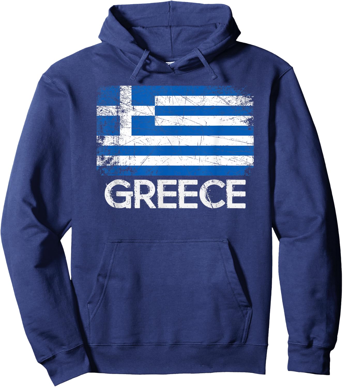 Greek Flag | Vintage Made In Greece Gift Hoodie - Hoodie | Navy