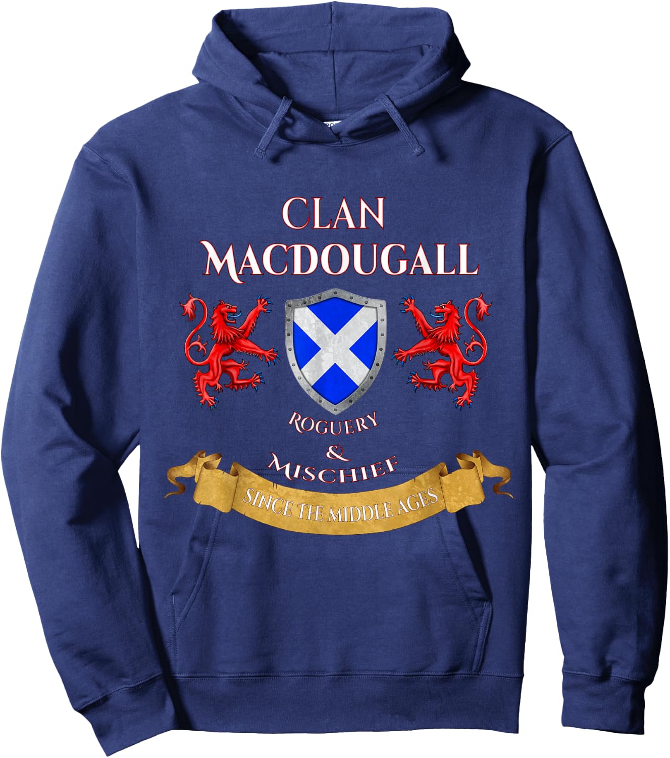 MacDougall Scottish Family Clan Middle Ages Mischief Hoodie - Hoodie | Navy