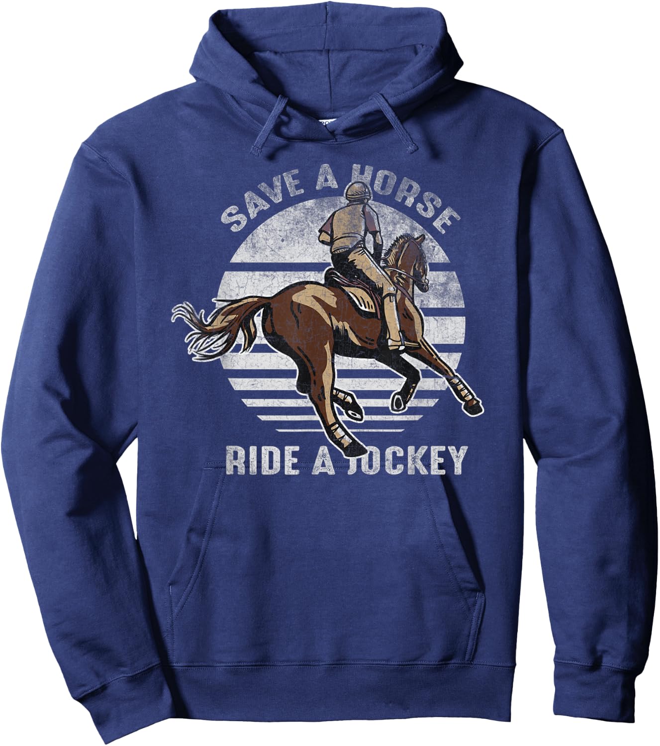 Funny Horse Jockey Shirts Save A Horse Ride A Jockey Hoodie - Hoodie | Navy