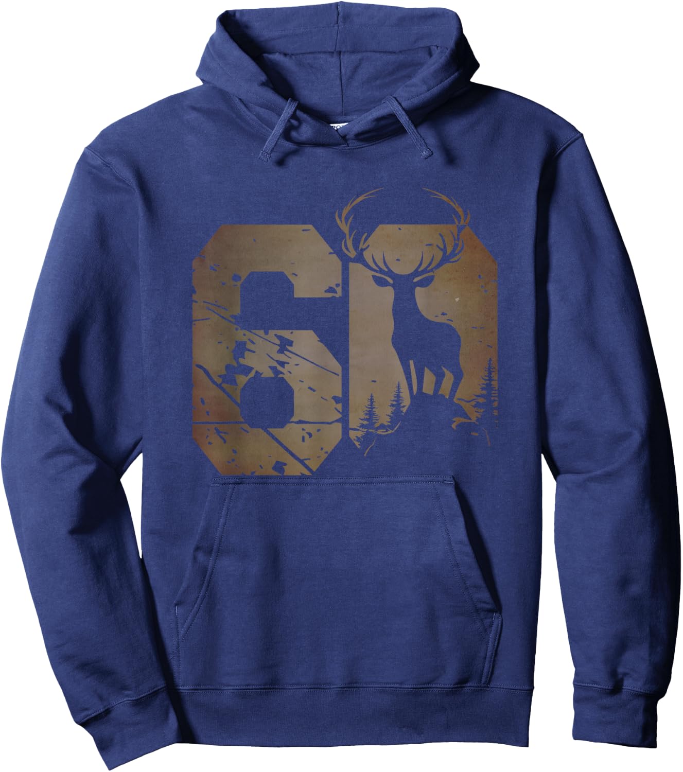 Deer motif for hunter 60th birthday or anniversary Hoodie - Hoodie | Navy