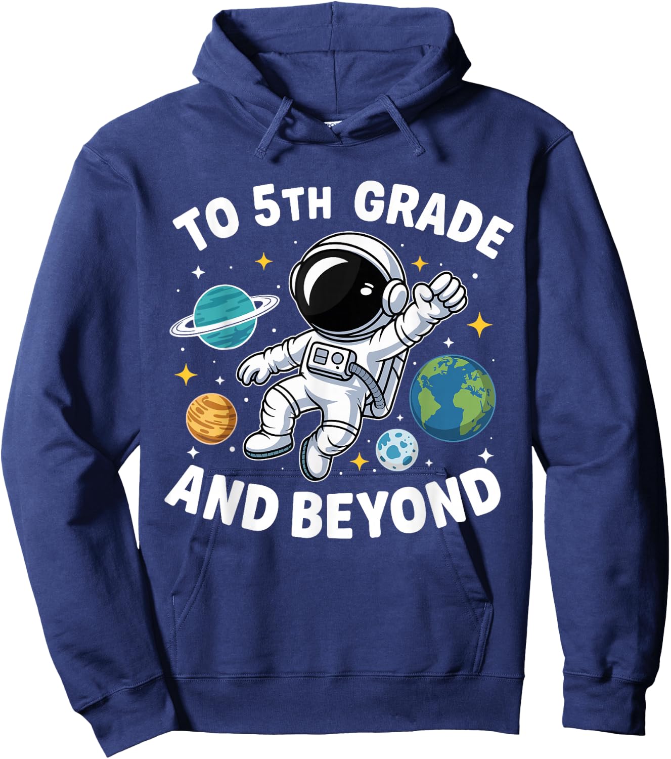 Fifth Grade and Beyond Space 5th Grade First Day of School Hoodie - Hoodie | Navy