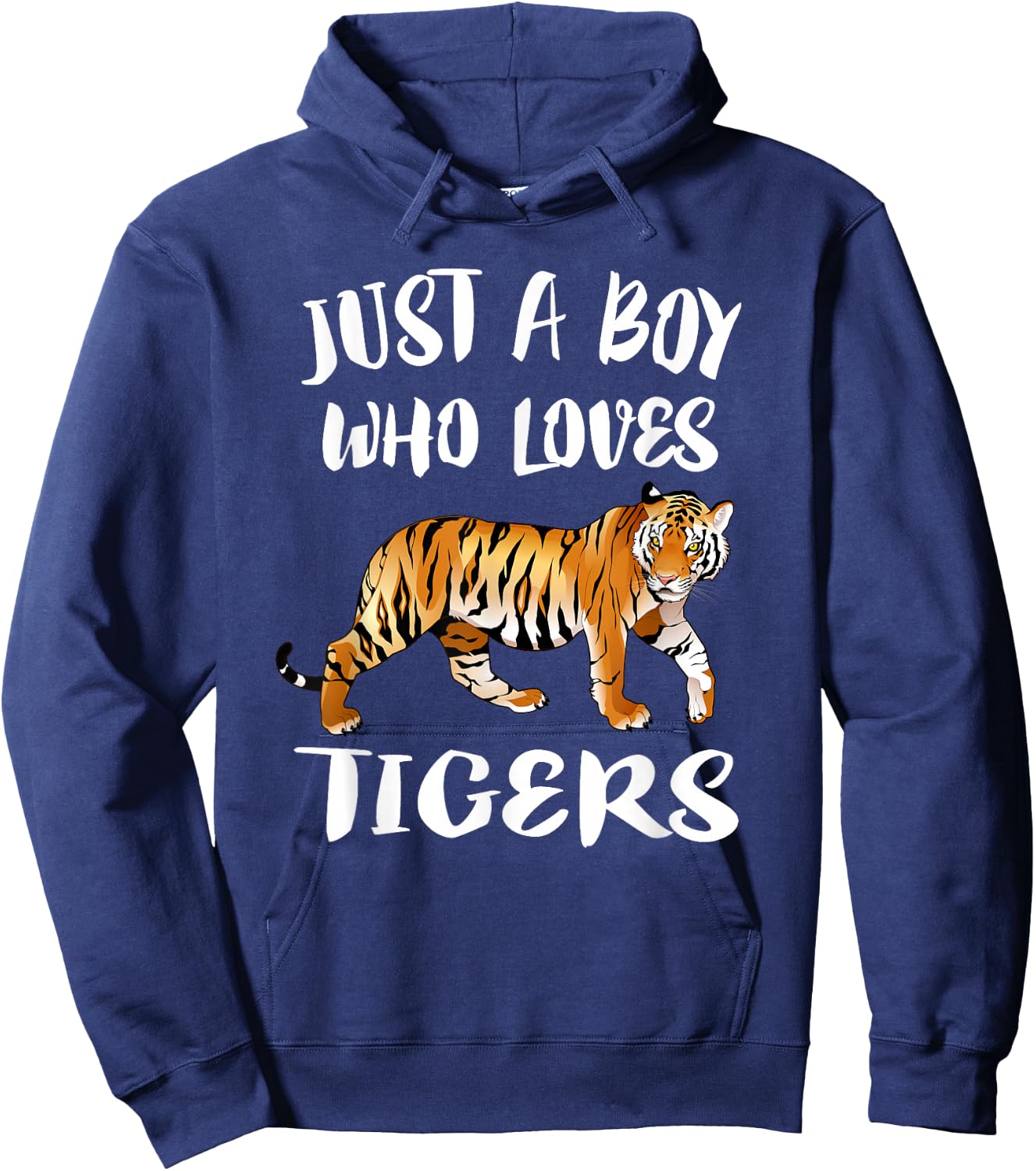 Just A Boy Who Loves Tigers Tiger Animal Lover Gift Hoodie - Hoodie | Navy