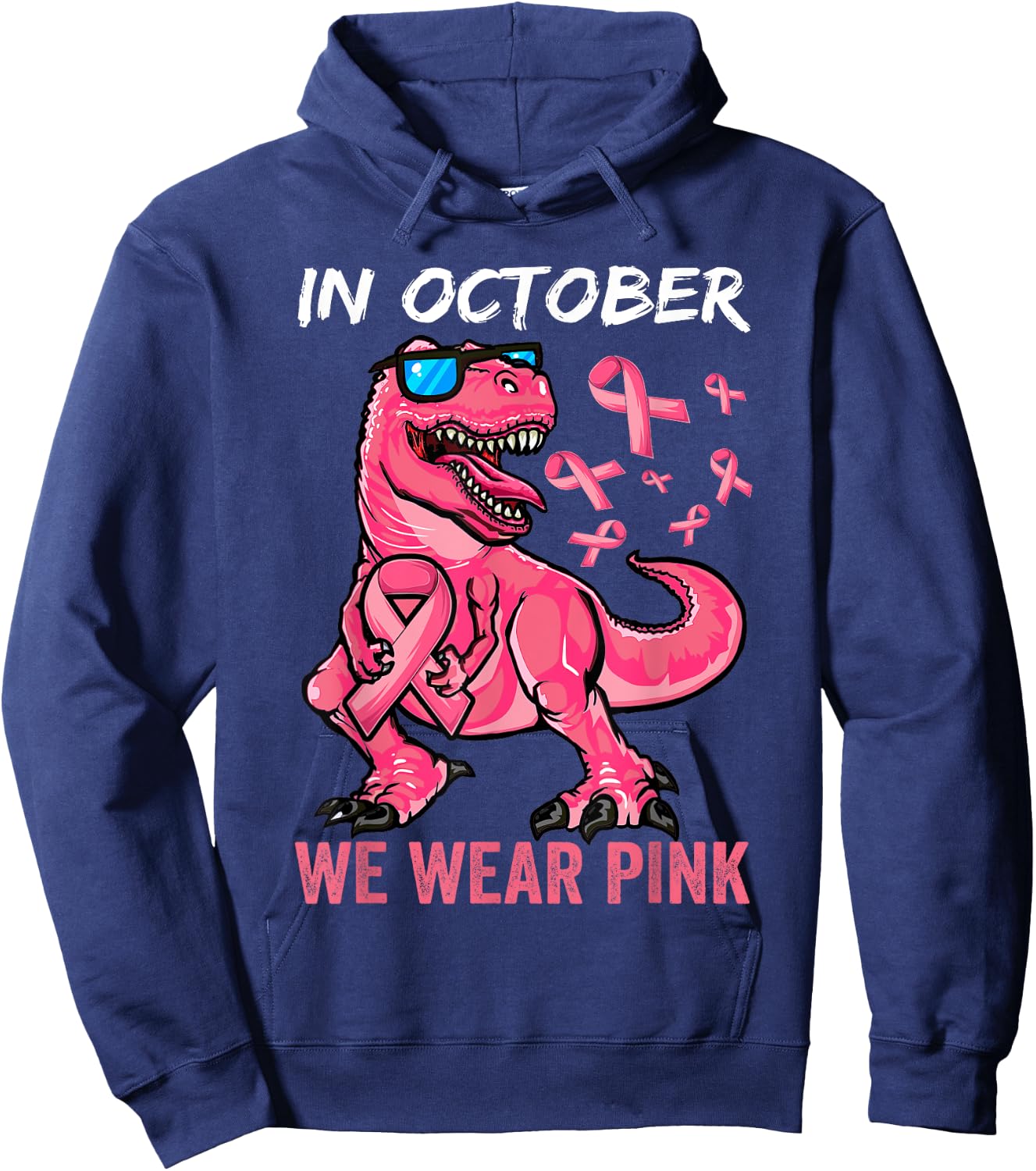 Breast Cancer Shirt for Boys, Breast Cancer Shirts for Kids Hoodie - Hoodie | Navy